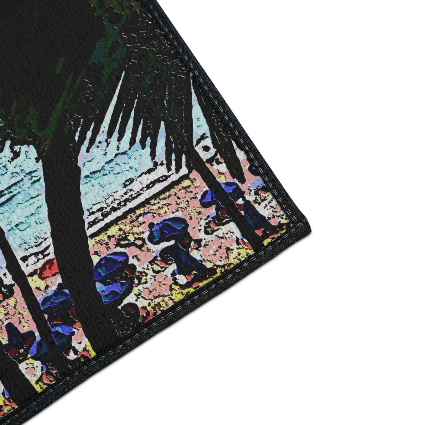 Heavy Duty Floor Mat ... "A Beautiful Beach Amongst The Palms" ... The Outrigger Waikiki, Honolulu, Oahu ... Original Works ...