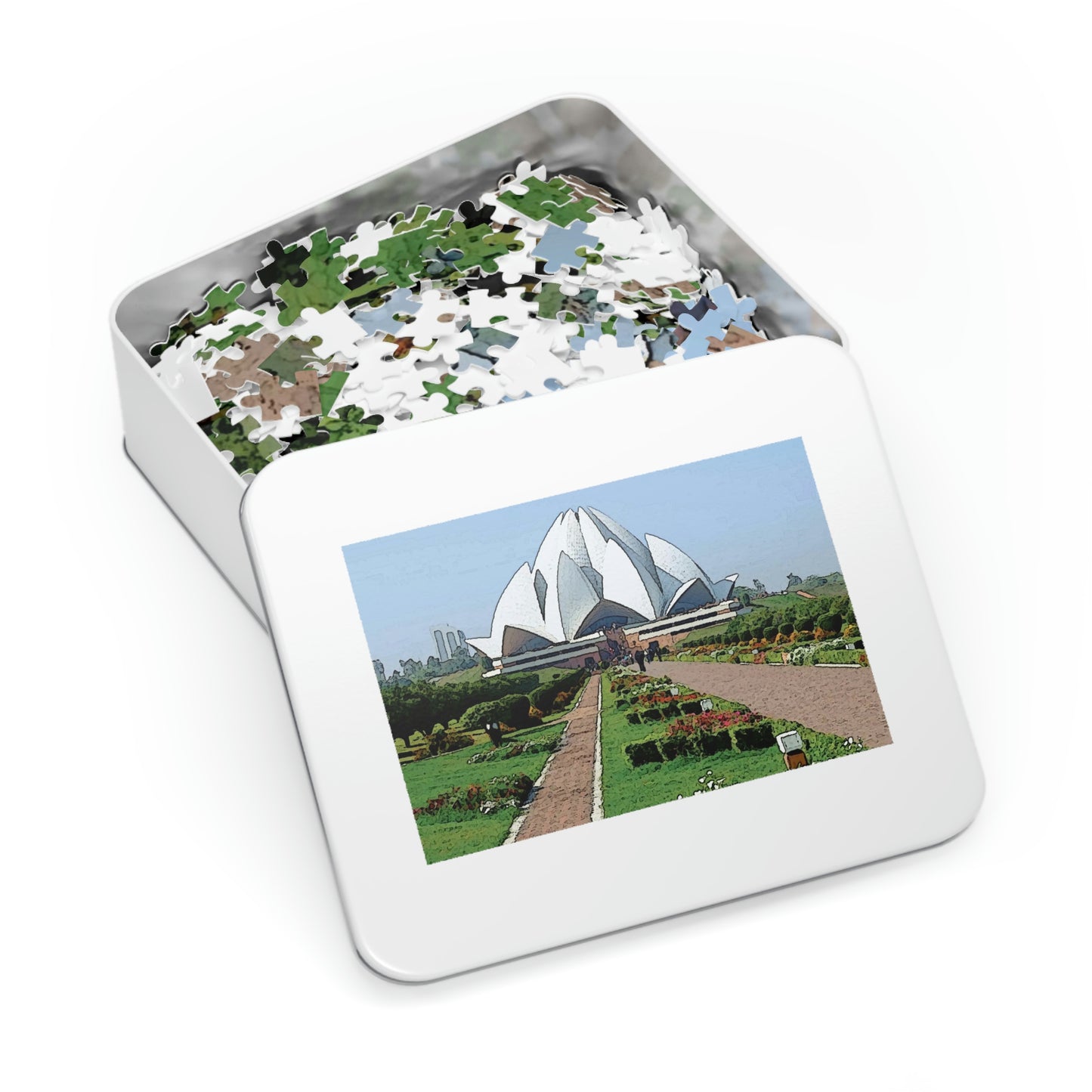 Jigsaw Puzzle (30, 110, 252, 500,1000-Piece) ... 'Bahai'i House-Of-Worship' ... "Lotus Temple: Delhi, India, 2008" ... Original Works ...