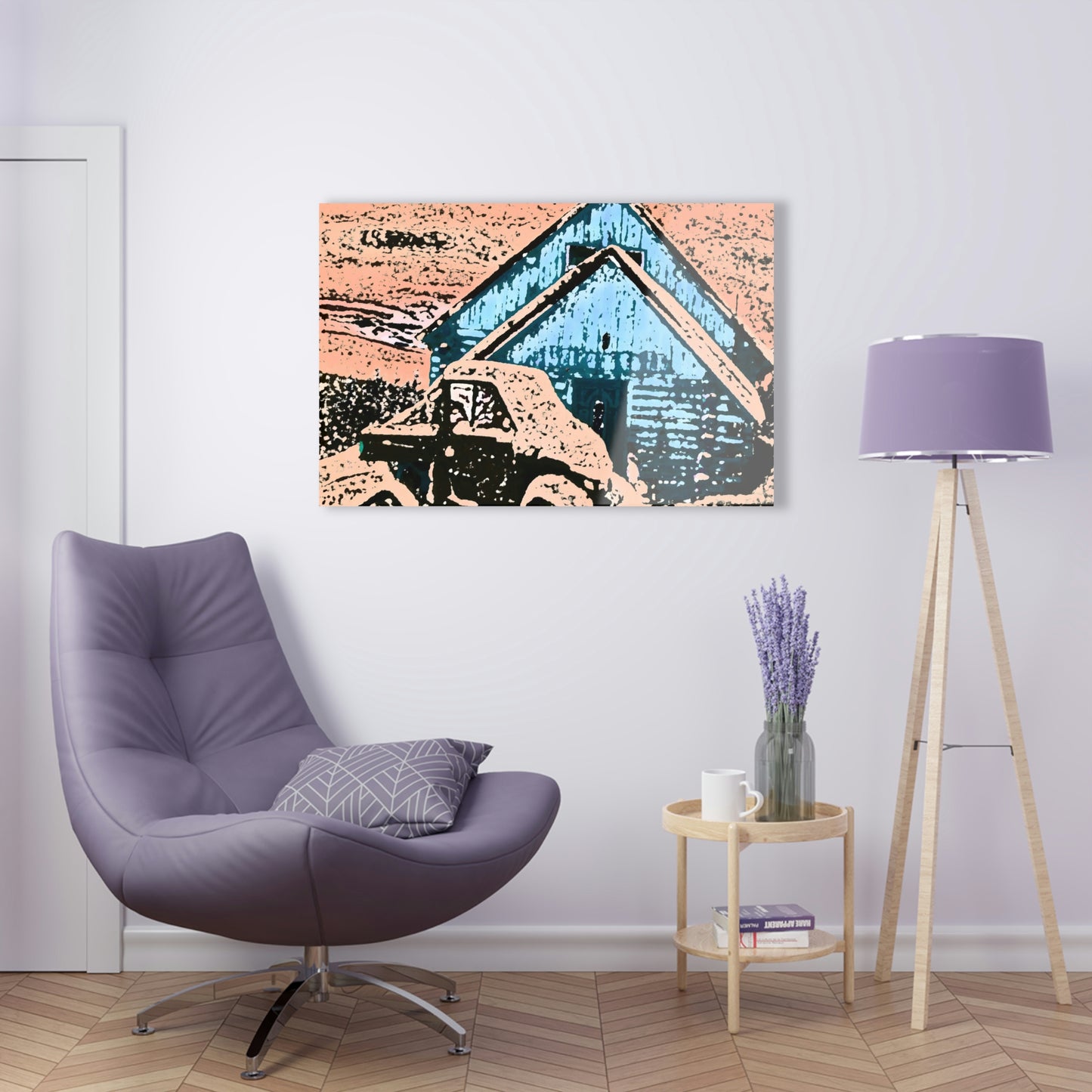 Acrylic Prints ... After An Intense Snow Storm ... 'Digging Out' ... A Vehicle & Cabin "In The Mountains" ... March 2023 ... Original Works ...