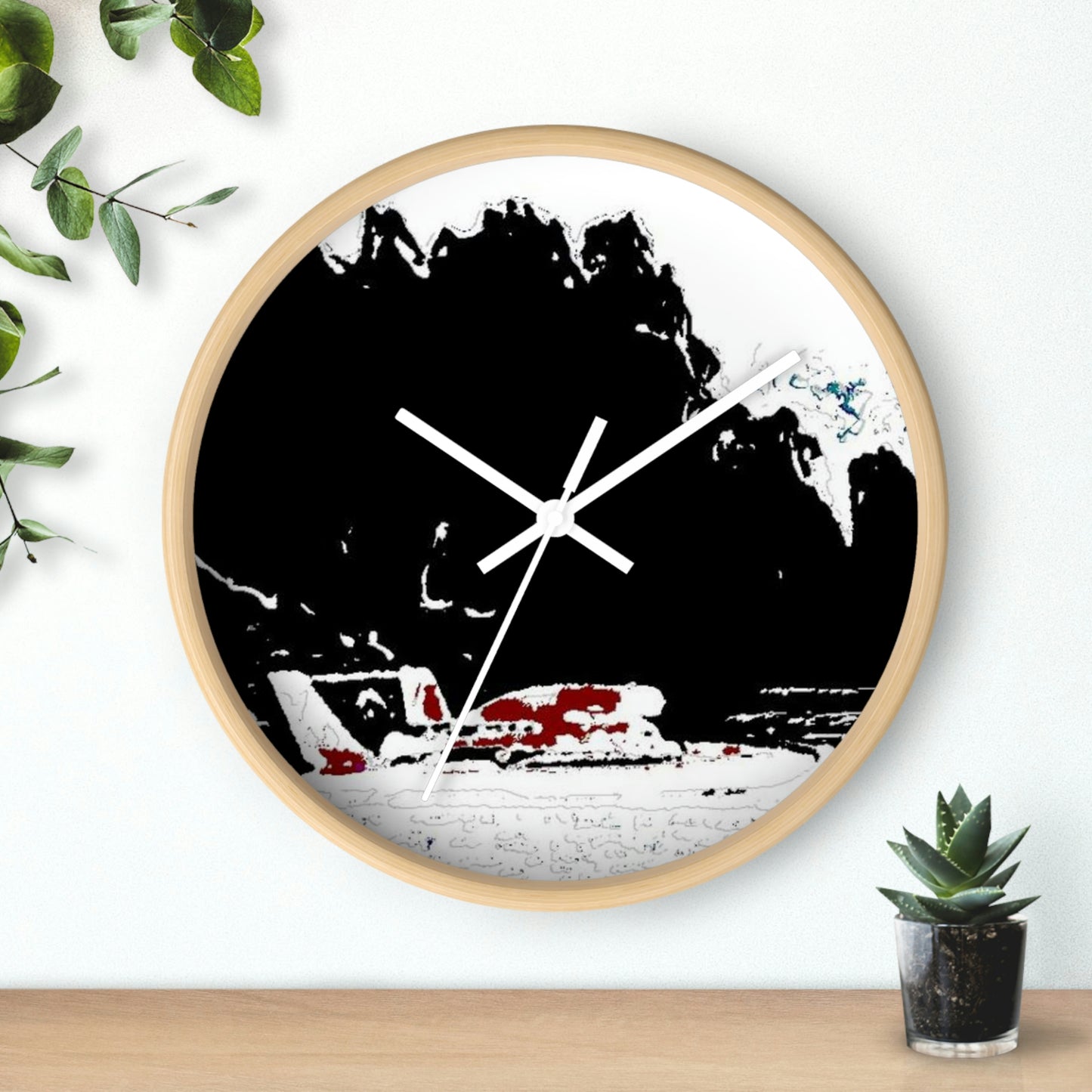 Wall clock ... Seattle Columbia Cup On Lake Washington ... "Dave Wilcox Heads For The Win" ... Associate Gift-Photo ... Original Works ...
