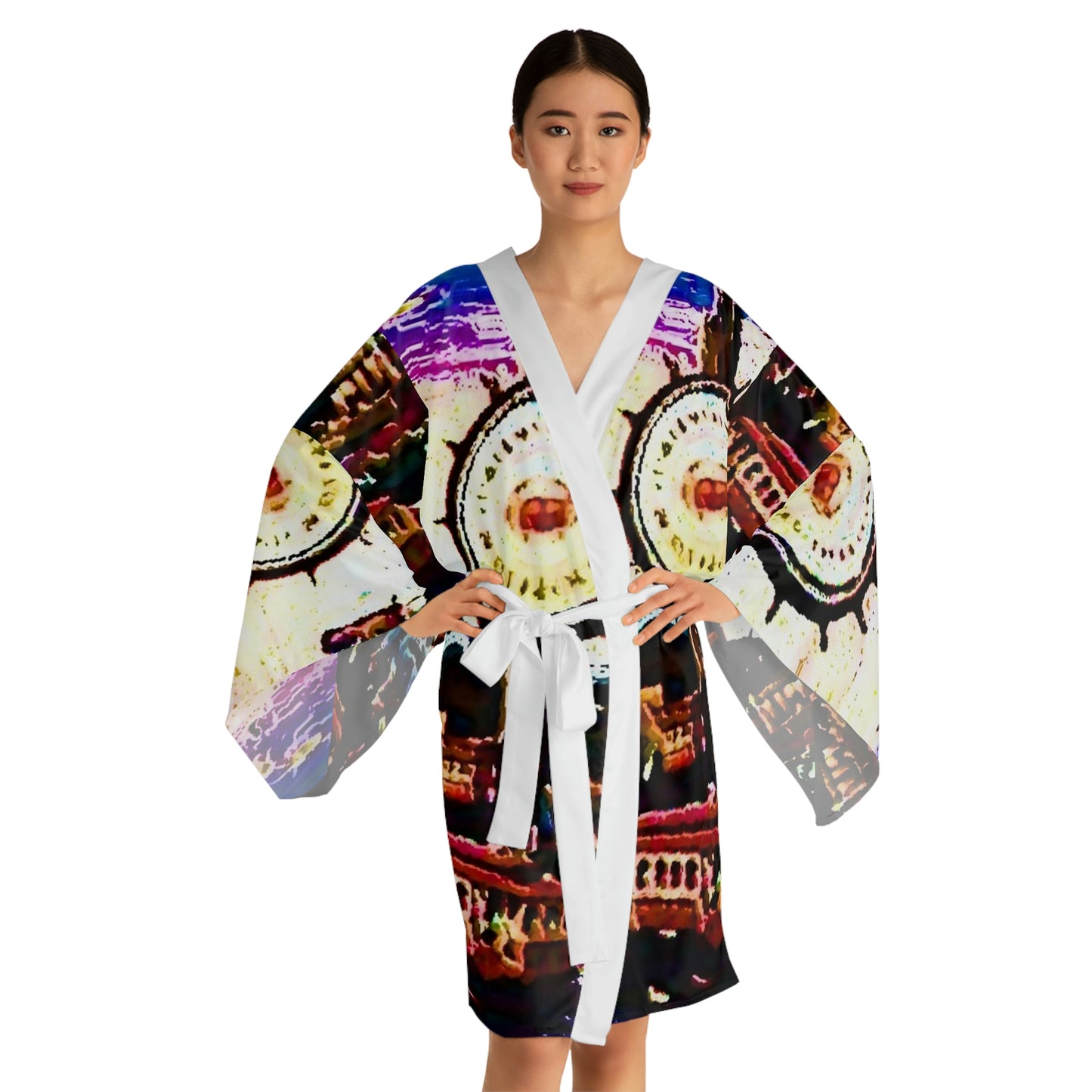 Long Sleeve Kimono Robe ... "No.9 Fishermen's Grotto - Fishermen's Wharf, SF, California" ... Family Archives: 1970's ... Original Works ...