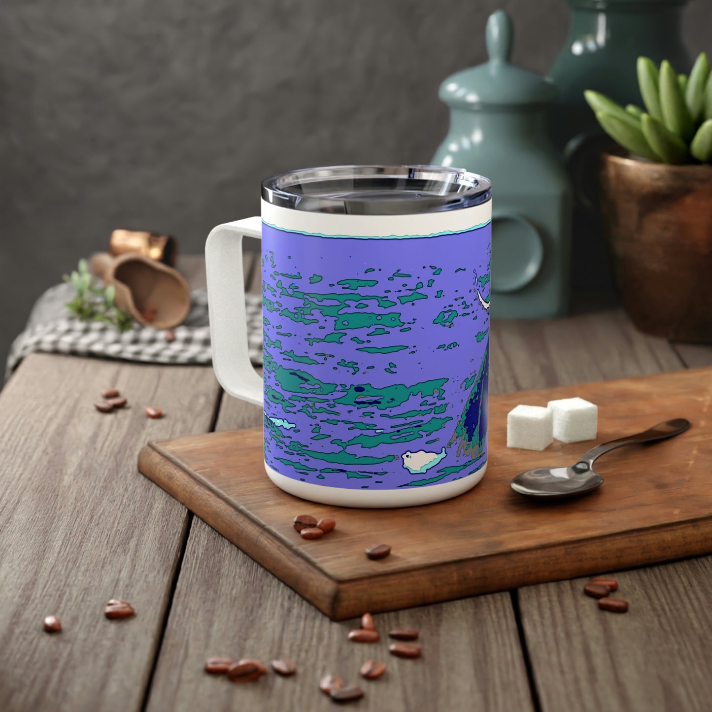 Insulated Coffee Mug, 10oz ... Baby Humpback Breaching ... Maui, HI: April 2022 ... "Family Archives: KPH" ... Original Works ...