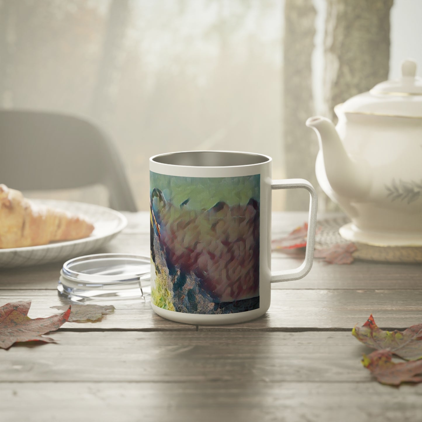 Insulated Coffee Mug, 10oz ... An Extraordinary Humpback Breach ... 'With Explosive Energy' ... Family Archives (KPH) ... Circa: 21st Century. Maui, HI ... Original Works ...
