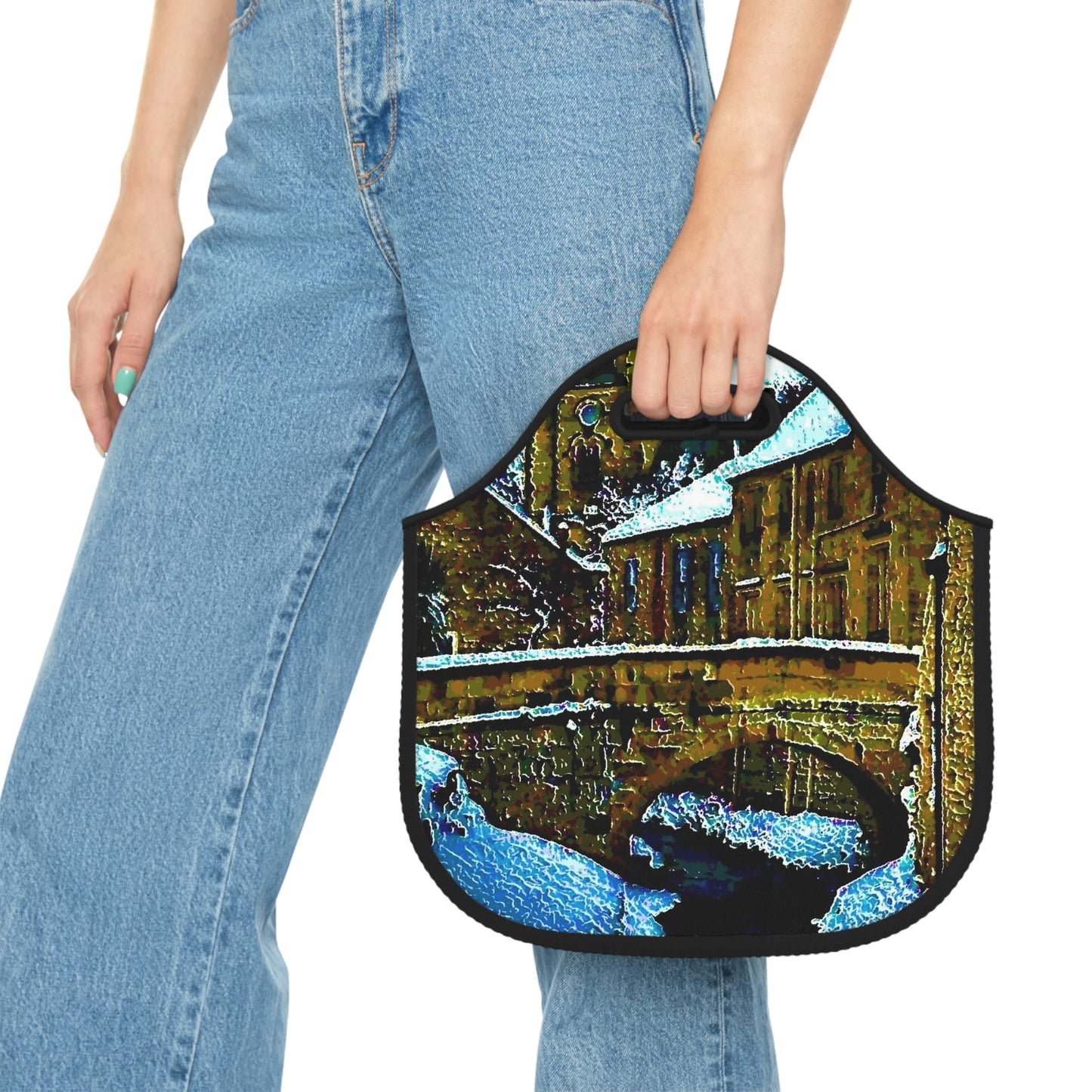 Neoprene Lunch Bag ... Walikng The Streets & Alleys ... 'Strolling The Canals ... ' ... Original Works ...