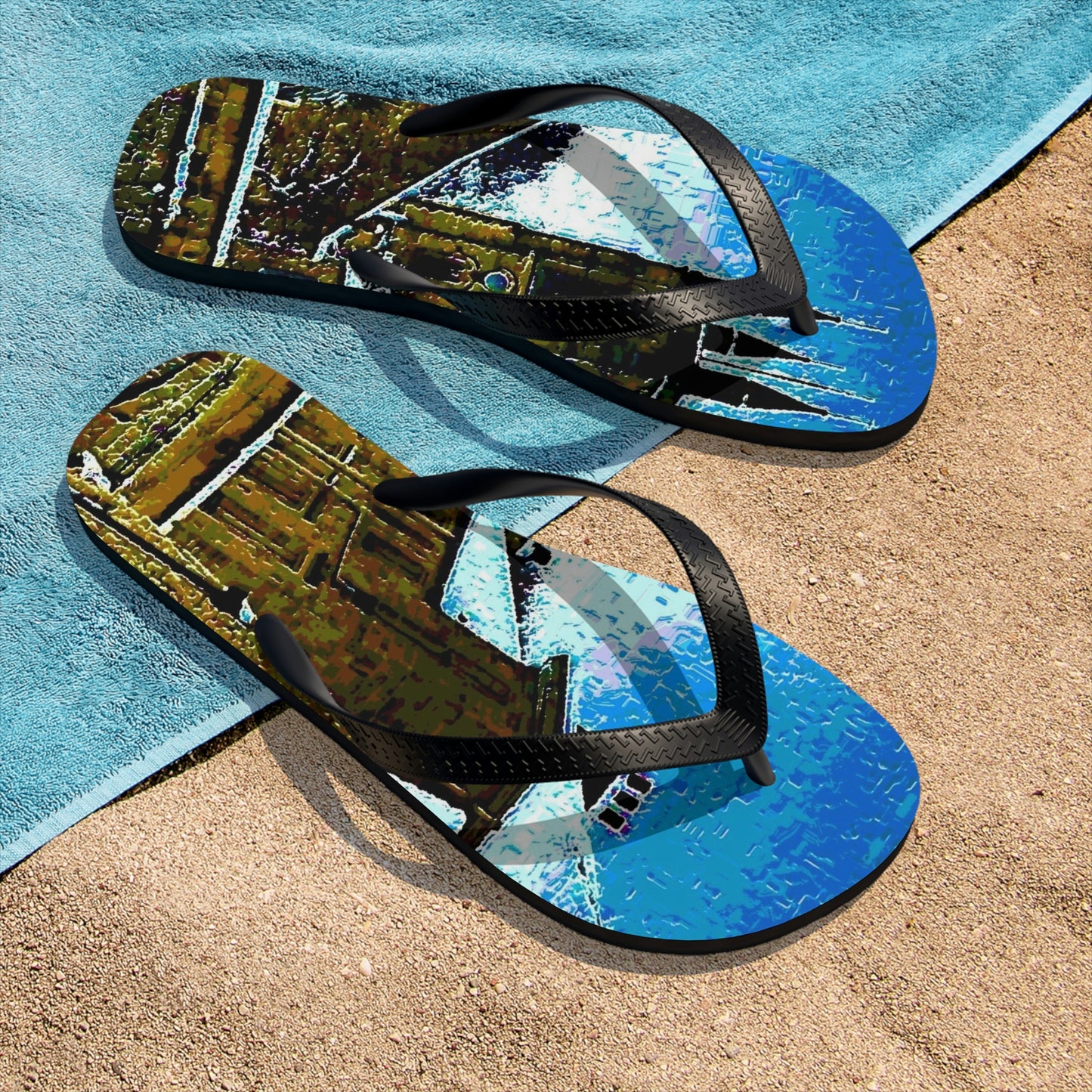Unisex Flip-Flops ... Walikng The Streets & Alleys ... 'Strolling The Canals ... ' ... Original Works ...