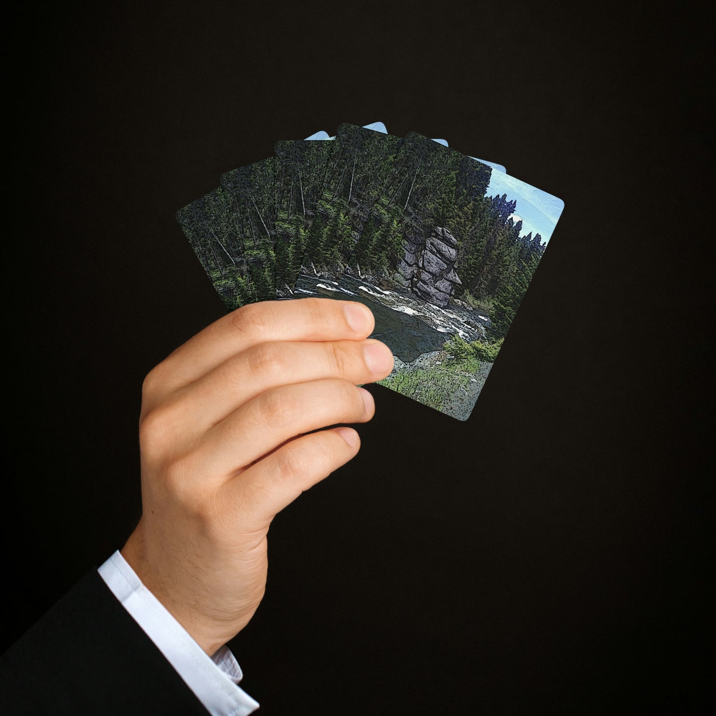 Custom Poker Cards ..."I Am Innocent" ... Tricky-Dick Immortalized ... Nixon Rock: Along The River ... Central Idaho, Summer 2020 ... Original Works ...
