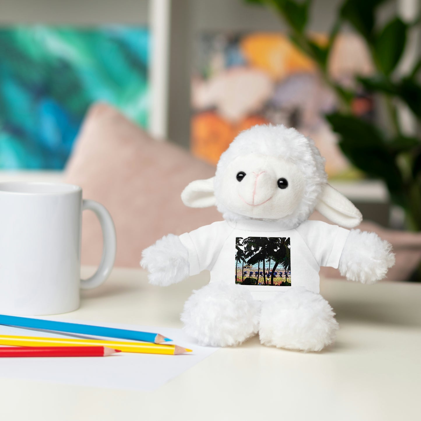 Stuffed Animals with Tee ... "A Beautiful Beach Amongst The Palms" ... The Outrigger Waikiki, Honolulu, Oahu ... Original Works ...