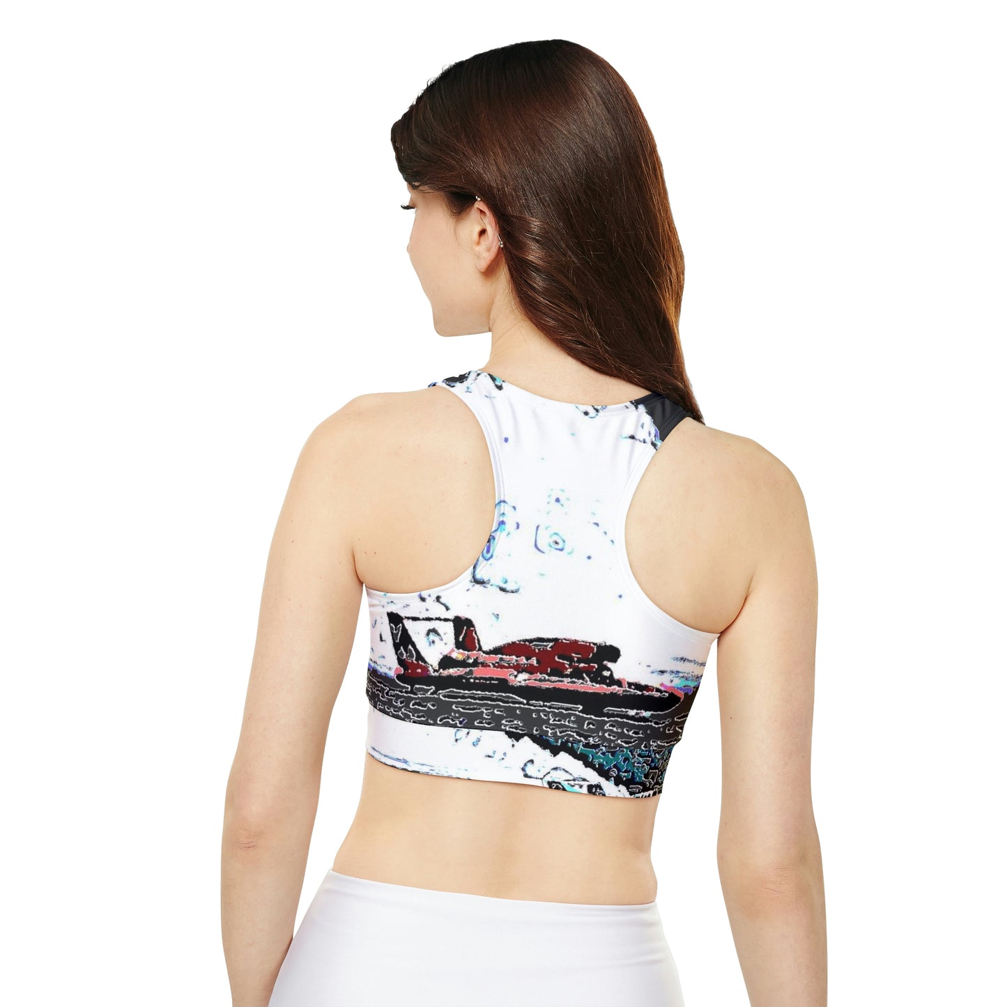 Fully Lined, Padded Sports Bra ... Seattle Columbia Cup On Lake Washington ... "Dave Wilcox Heads For The Win" ... Associate Gift-Photo ... Original Works ...