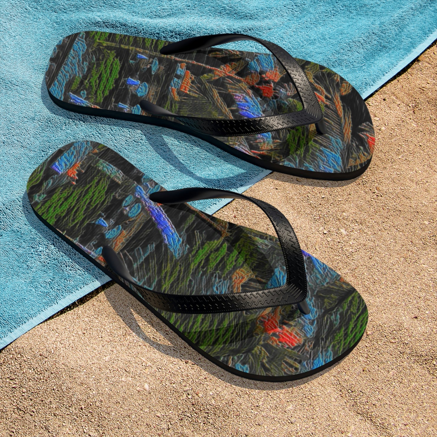 Unisex Flip-Flops ... "The Royal Hawai'ian: Waikiki Beach_Beach" ... Honolulu, HI ... Ocotber 2014 (Halloween) ... Original Works ...