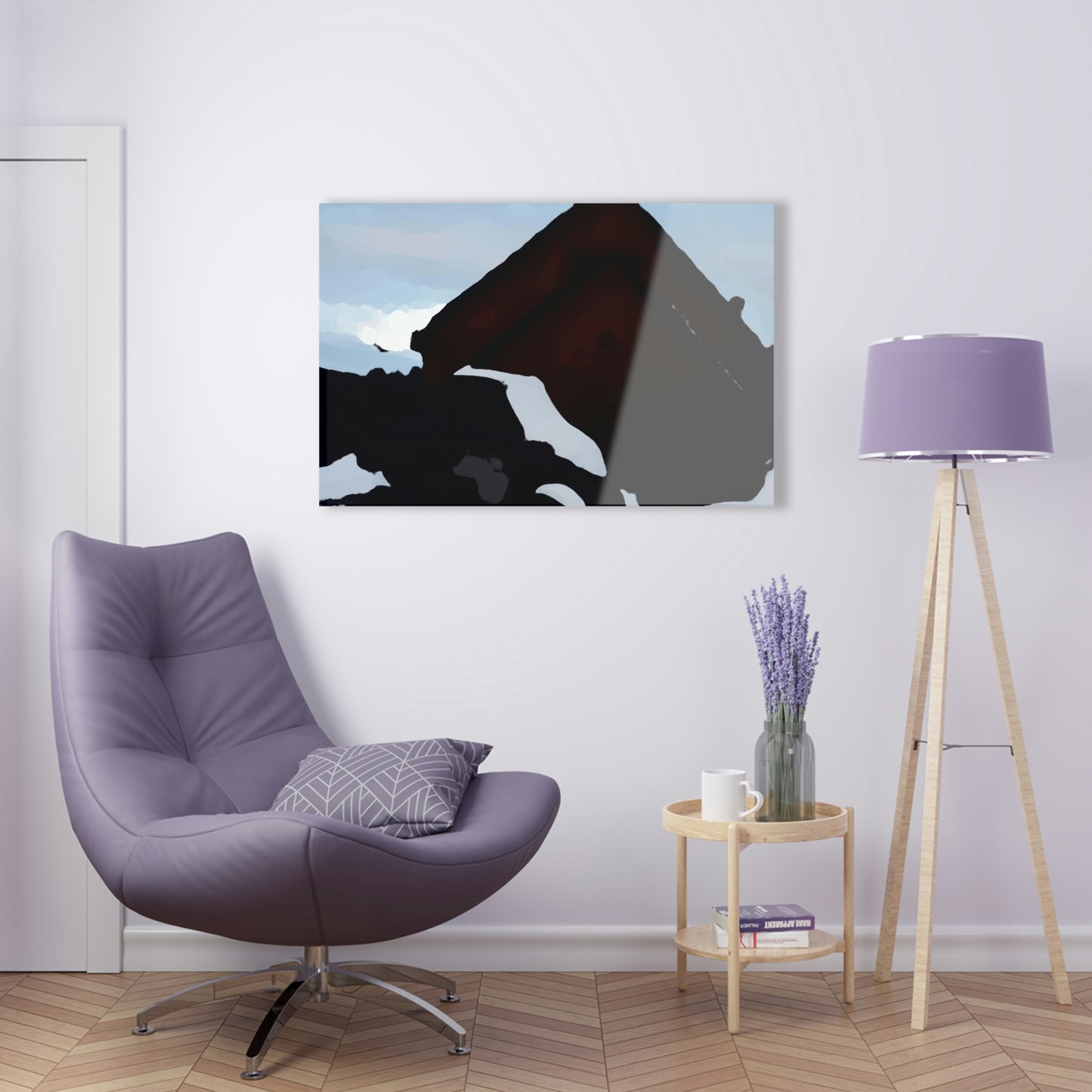 Acrylic Prints ... After An Intense Snow Storm ... 'Digging Out' ... A Vehicle & Cabin "In The Mountains" ... March 2023 ... Original Works ...