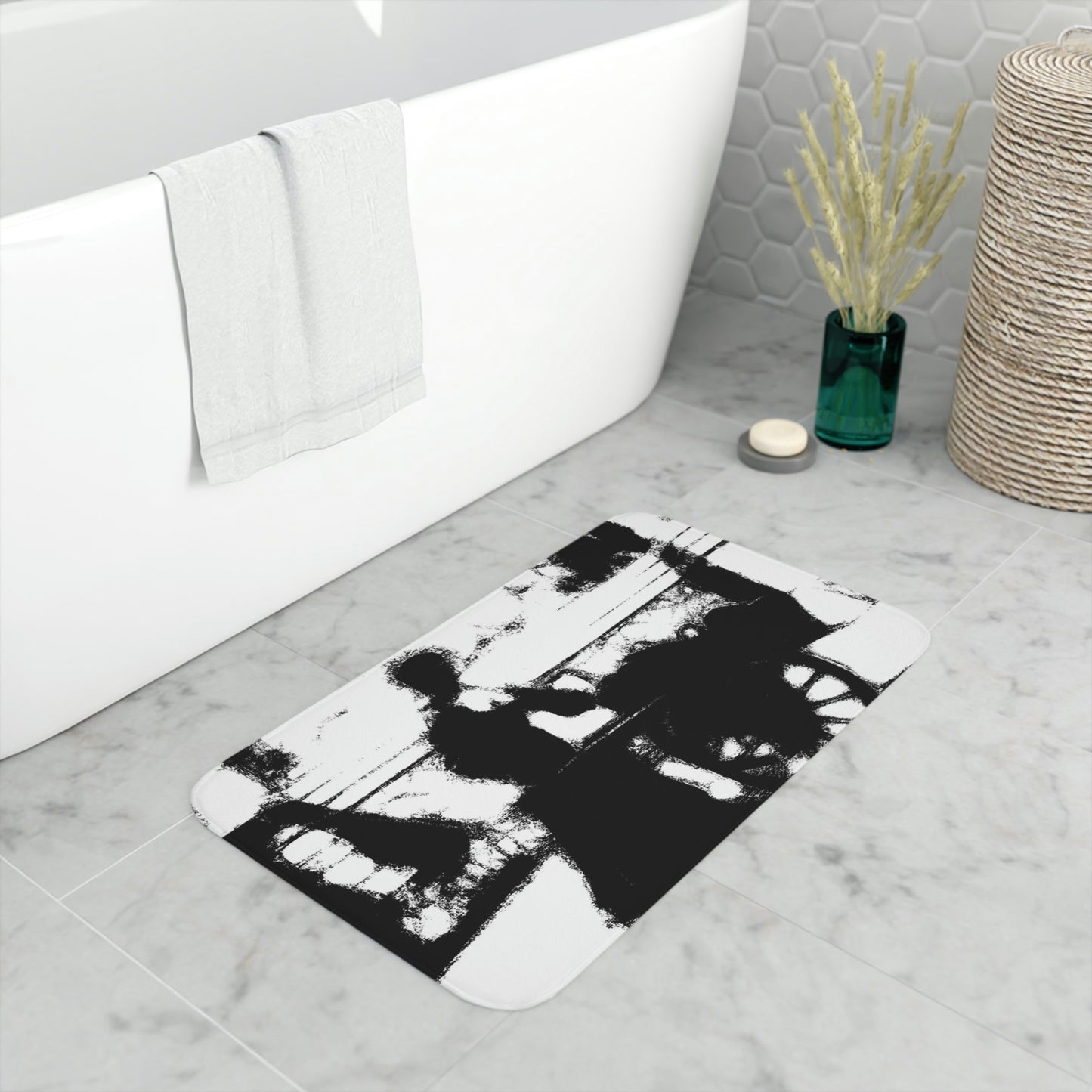 Memory Foam Bath Mat ... Dublin's "Molly Malone Along Grafton Street" ... Cryin' Cockels & Muscles Alive-Alive-Oh ... Circa 2003 ... Original Works ...