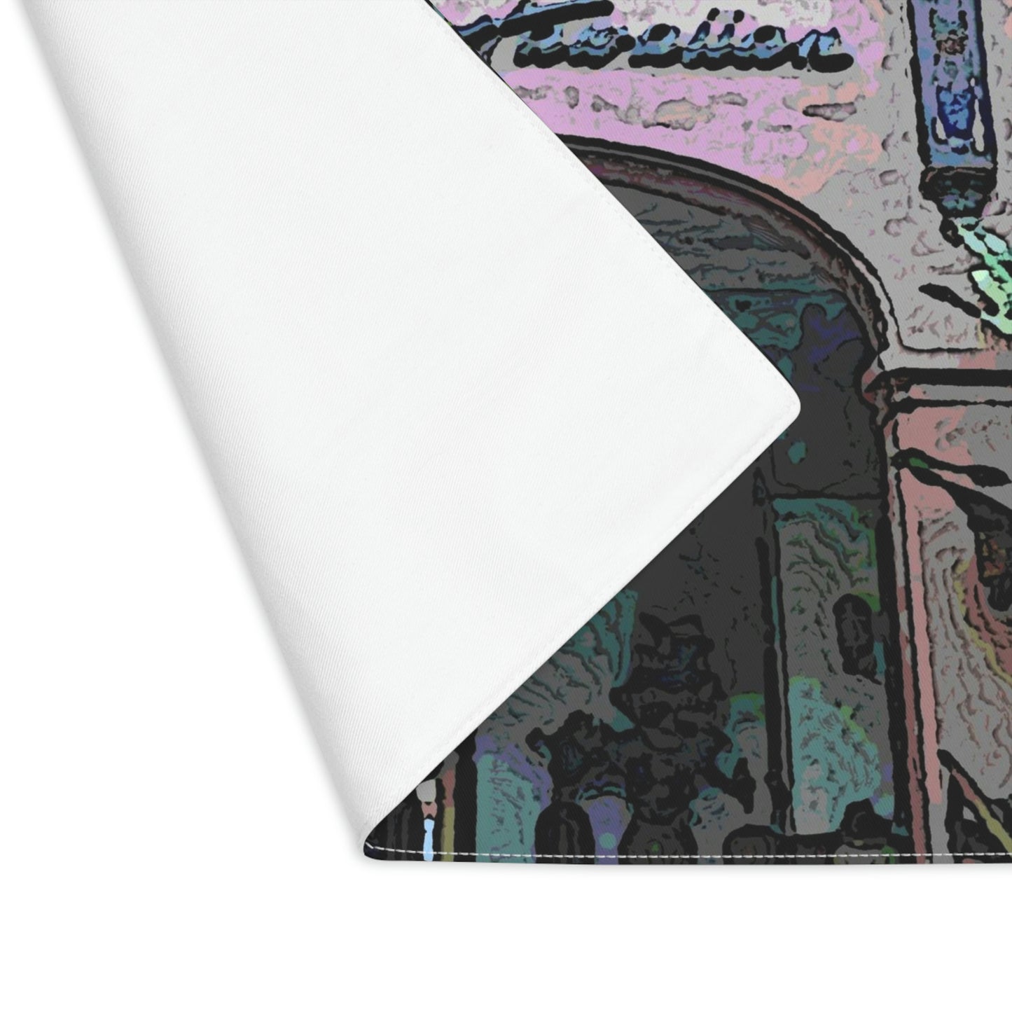 Placemat, 1pc ... "La Grande Entree" At: 'The Pink Palace' ... The Royal Hawai'ian ... Honolulu, HI ... '27Oct2014' ... Original Works ...