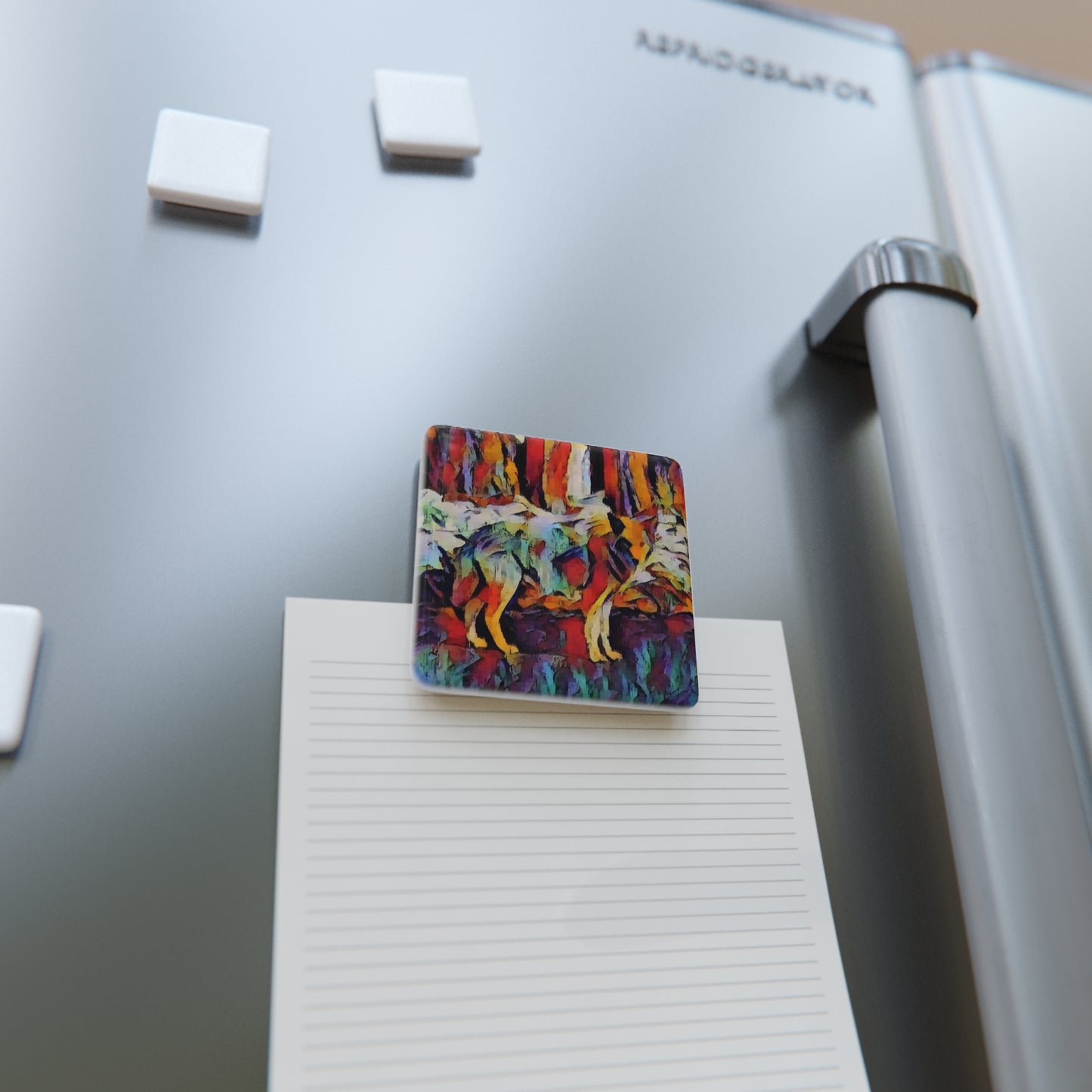 Porcelain Magnet, Square ... Coyote ... "Yosemite Valley: Circa May23 ... KPH Base Photo" ... Original Works ...