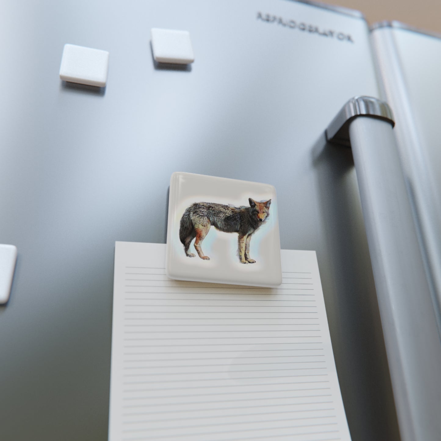 Porcelain Magnet, Square ... Coyote ... "Yosemite Valley: Circa May23 ... KPH Base Photo" ... Original Works ...