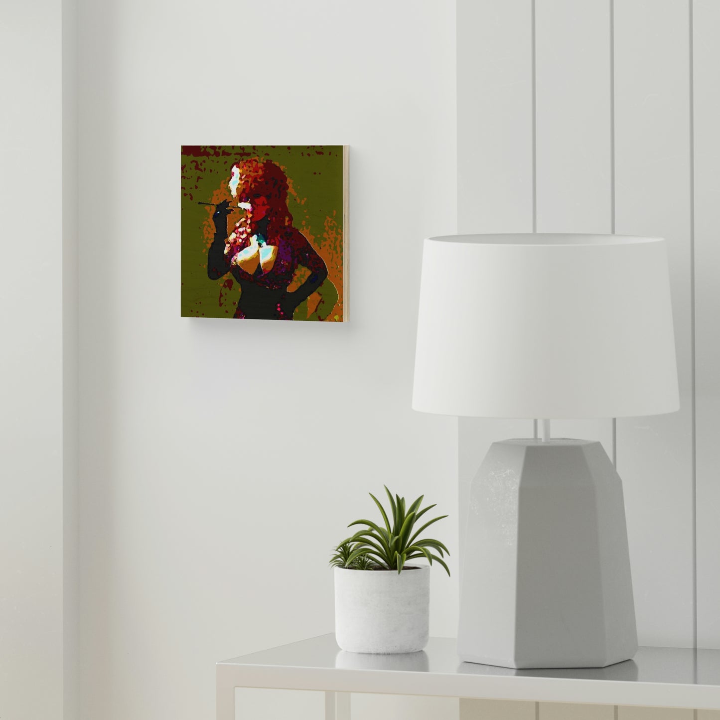 Wood Canvas ... A Colleague Overseas ... 'Enjoying A Fag' ... Original Works ... "April Fools 2023" ... Hot-Tranny-Smoke ...