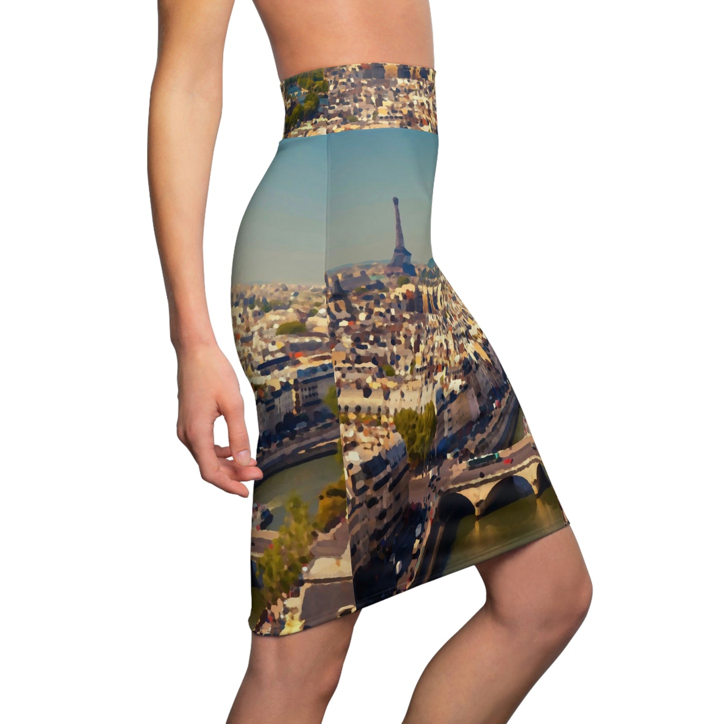 Women's Pencil Skirt ... Au Paris ... "Along The River Seine" ... Barbara Joan Bonnell-Holt: 1972 ... Original Works ..