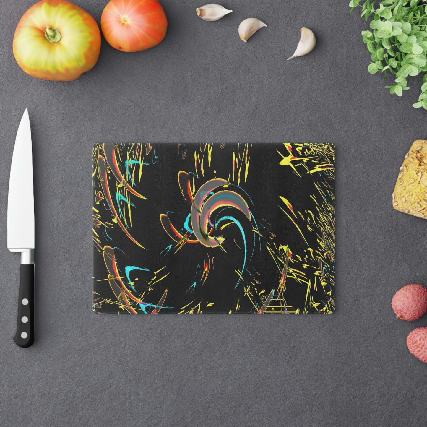 Cutting Board ... "Waning Moon" ... Central Idaho ... October 2022 ... Rendering Time: 22 Hours ... Original Works ...