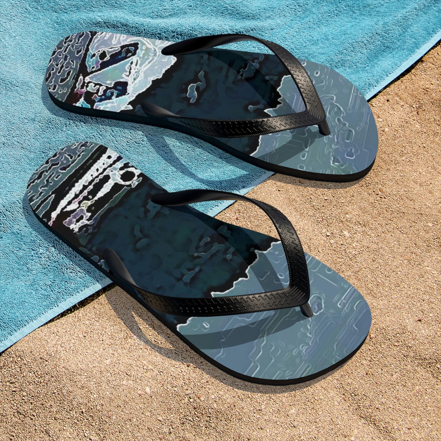 Unisex Flip-Flops ... Seattle Columbia Cup On Lake Washington ... "Dave Wilcox Heads For The Win" ... Associate Gift-Photo ... Original Works ...