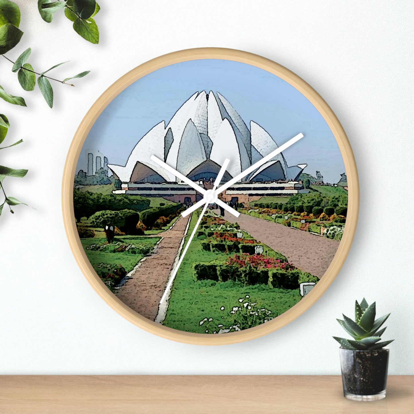 Wall clock ... 'Bahai'i House-Of-Worship' ... "Lotus Temple: Delhi, India, 2008" ... Original Works ...
