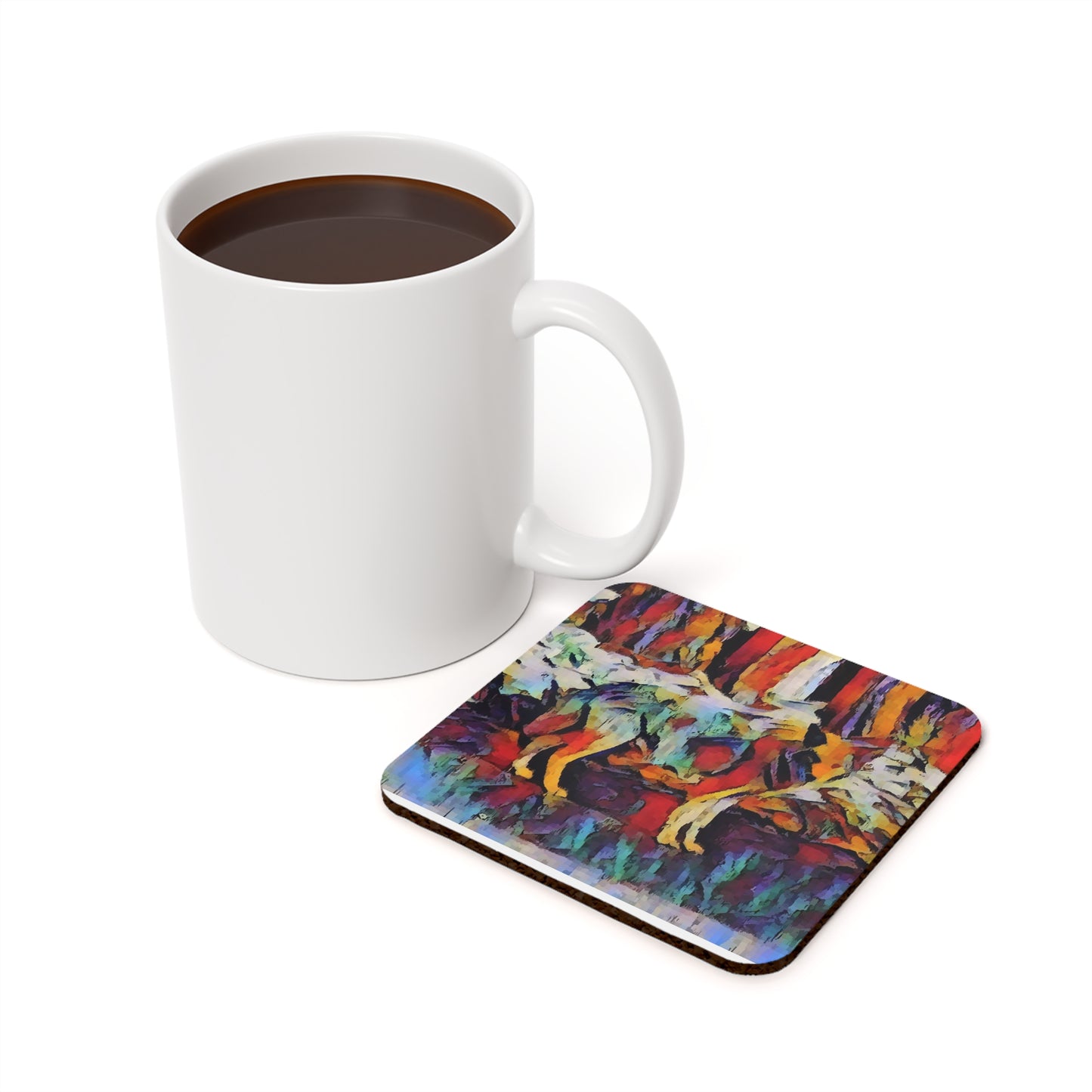 Cork Back Coaster ... Coyote ... "Yosemite Valley: Circa May23 ... KPH Base Photo" ... Original Works ...