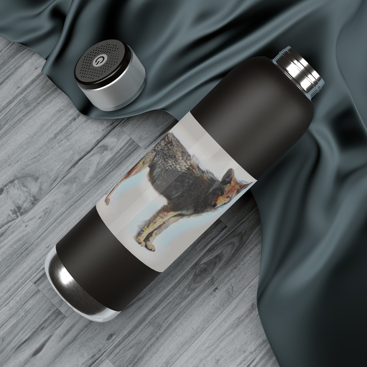 Soundwave Copper Vacuum Audio Bottle 22oz ... Coyote ... "Yosemite Valley: Circa May23 ... KPH Base Photo" ... Original Works ...