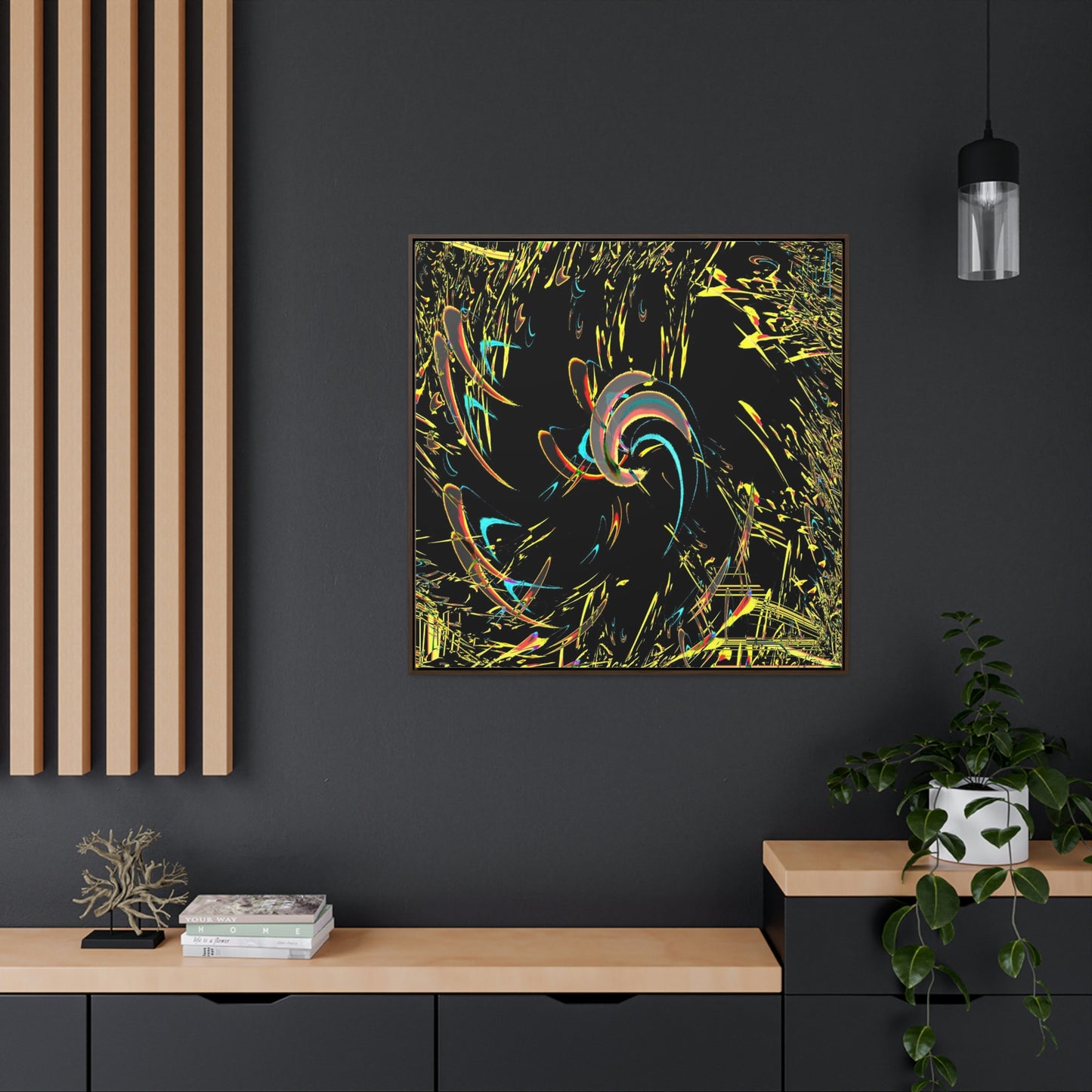 Gallery Canvas Wraps, Square Frame ... "Waning Moon" ... Central Idaho ... October 2022 ... Rendering Time: 22 Hours ... Original Works ...