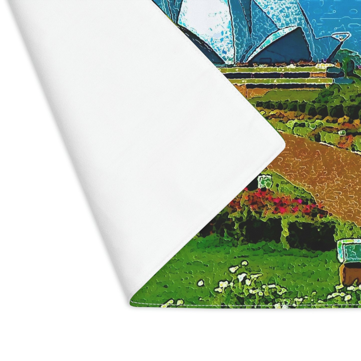 Placemat, 1pc ... 'Bahai'i House-Of-Worship' ... "Lotus Temple: Delhi, India, 2008" ... Original Works ...