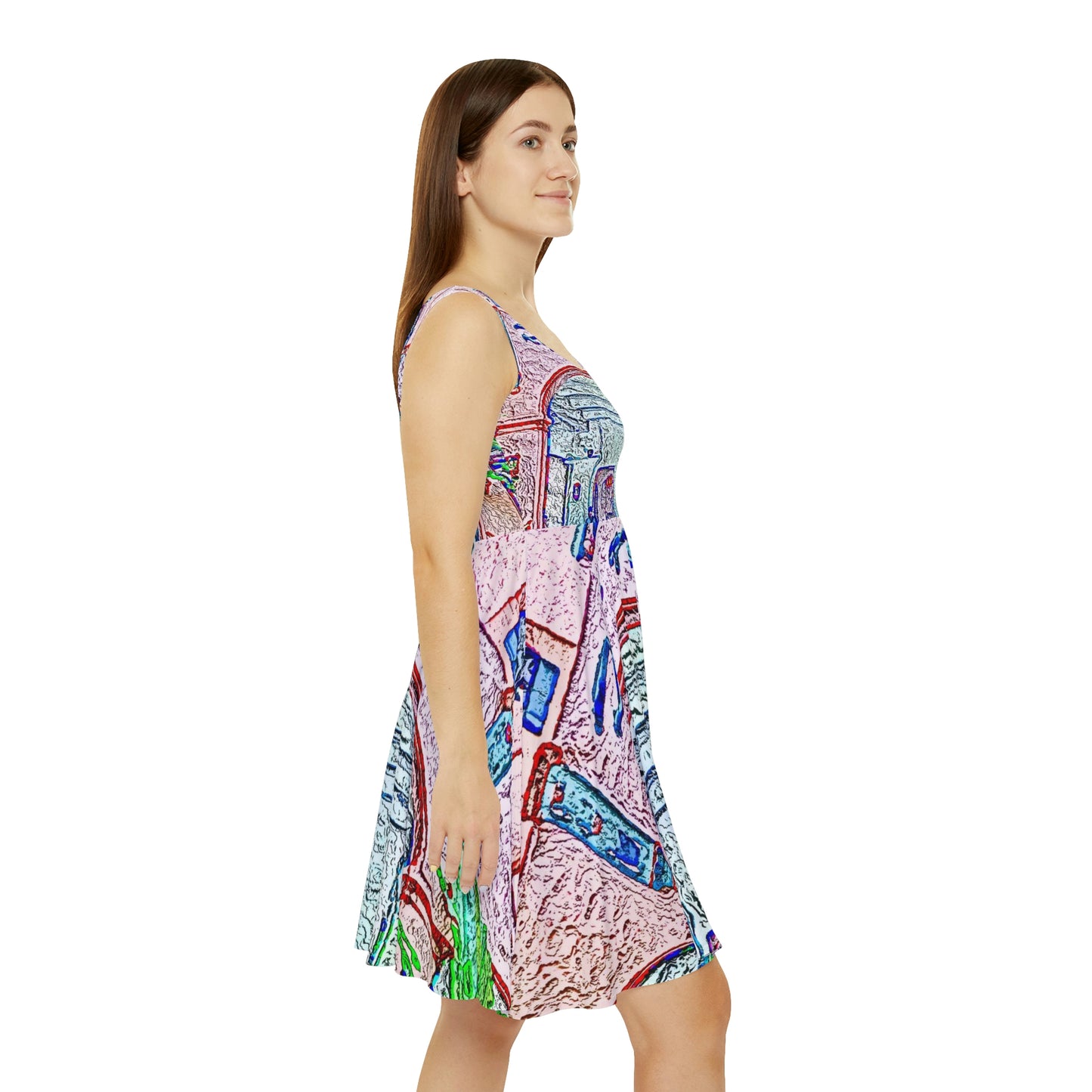Women's Skater Dress ... "La Grande Entree" At: 'The Pink Palace' ... The Royal Hawai'ian ... Honolulu, HI ... '27Oct2014' ... Original Works ...