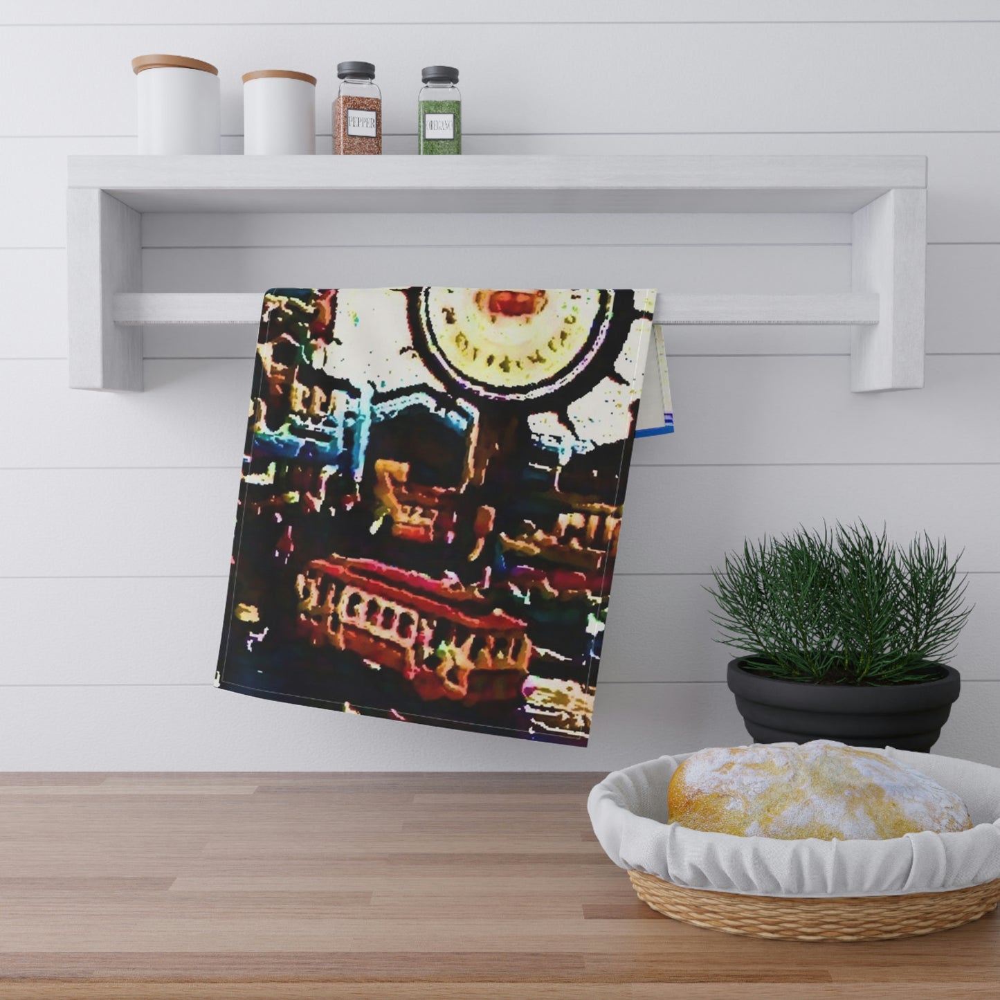 Kitchen Towel ... "No.9 Fishermen's Grotto - Fishermen's Wharf, SF, California" ... Family Archives: 1970's ... Original Works ...