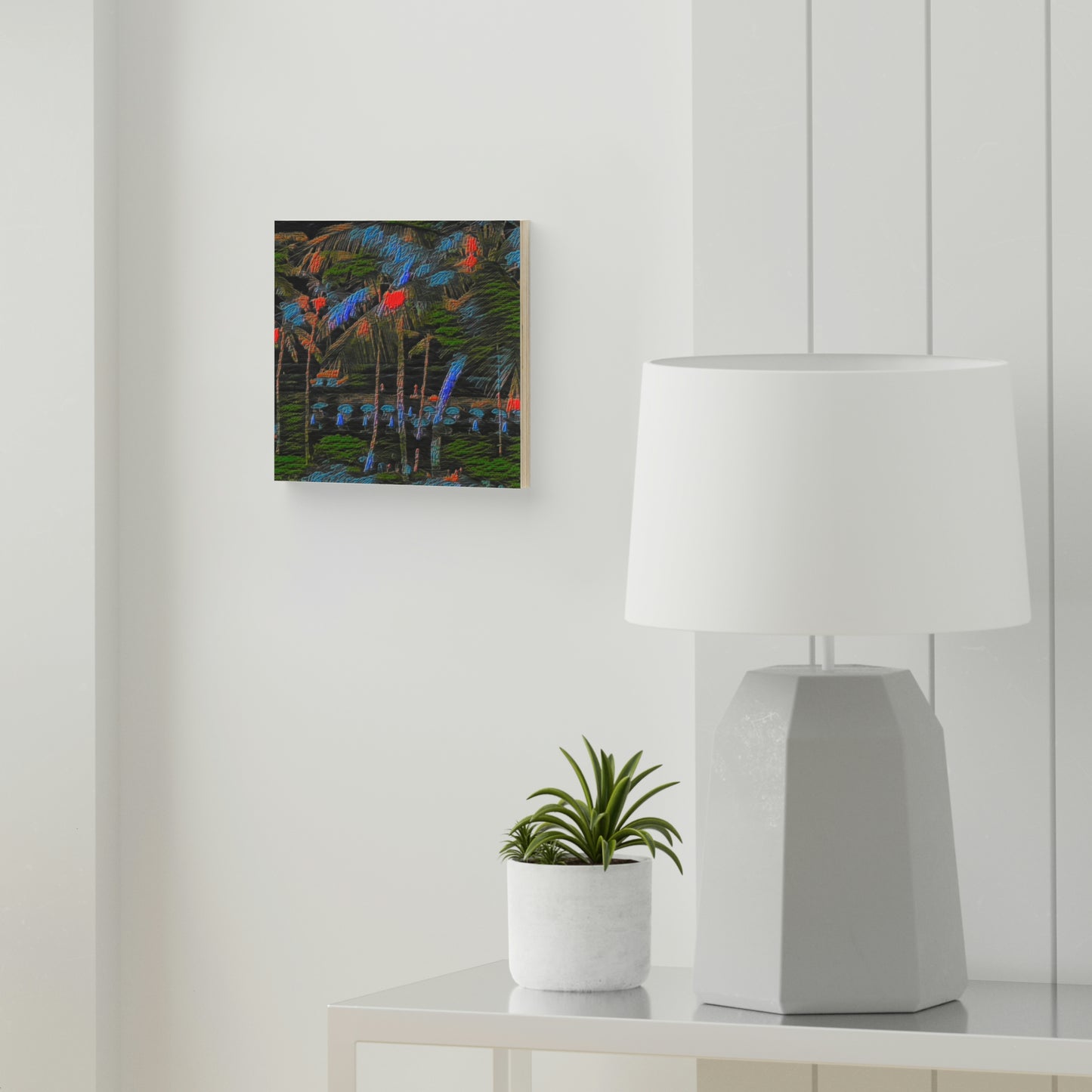 Wood Canvas ... "The Royal Hawai'ian: Waikiki Beach_Beach" ... Honolulu, HI ... Ocotber 2014 (Halloween) ... Original Works ...