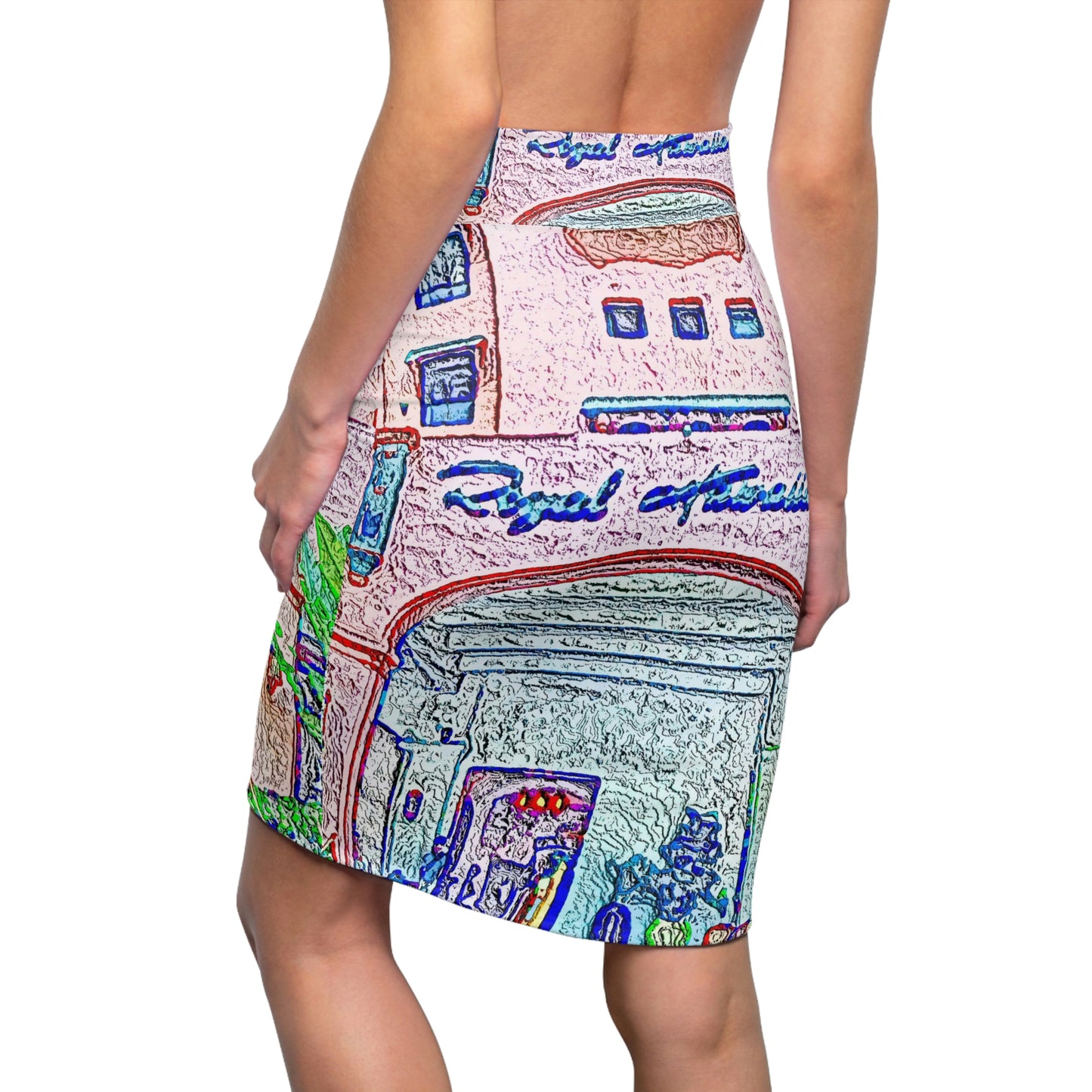 Women's Pencil Skirt ... "La Grande Entree" At: 'The Pink Palace' ... The Royal Hawai'ian ... Honolulu, HI ... '27Oct2014' ... Original Works ...