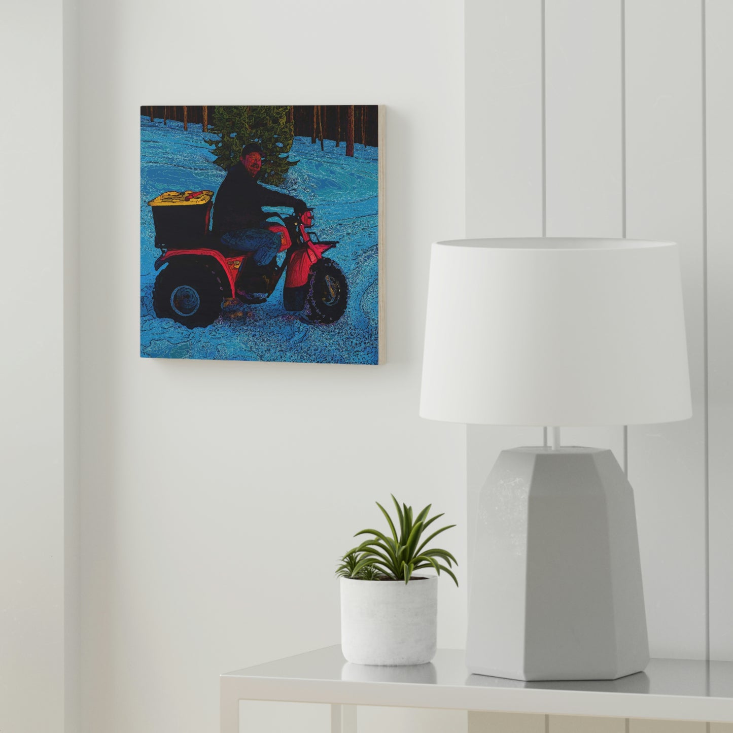 Wood Canvas ... There's 2-Wheelin ... There's 4-Wheelin ... 'And-Of-Course' ... "There's 3-Wheelin-In-The-Snow" ... Original Works ...