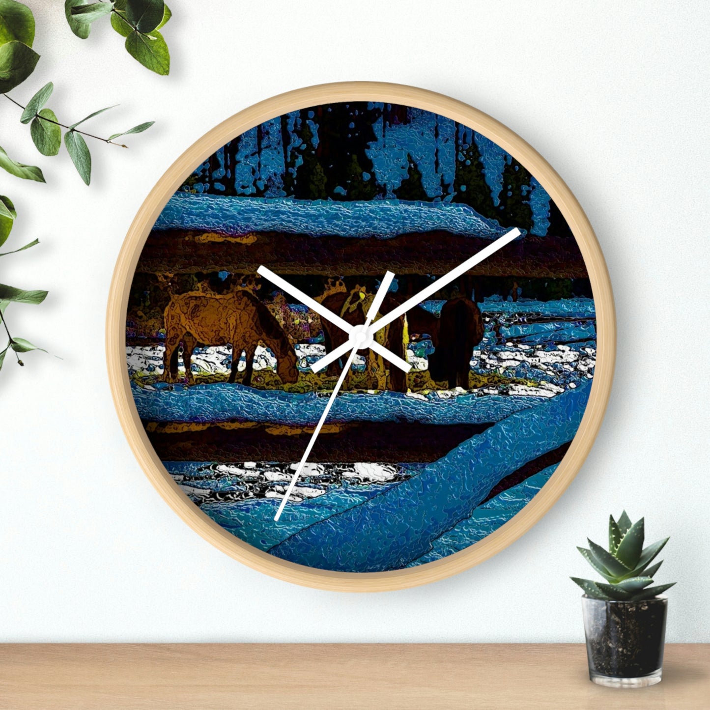 Wall clock ... A Horse ... A Saddle ... Foraging Through The Snow ... An_Asses 'Cry' ... Central Idaho, November 2022 ... Original Works ...