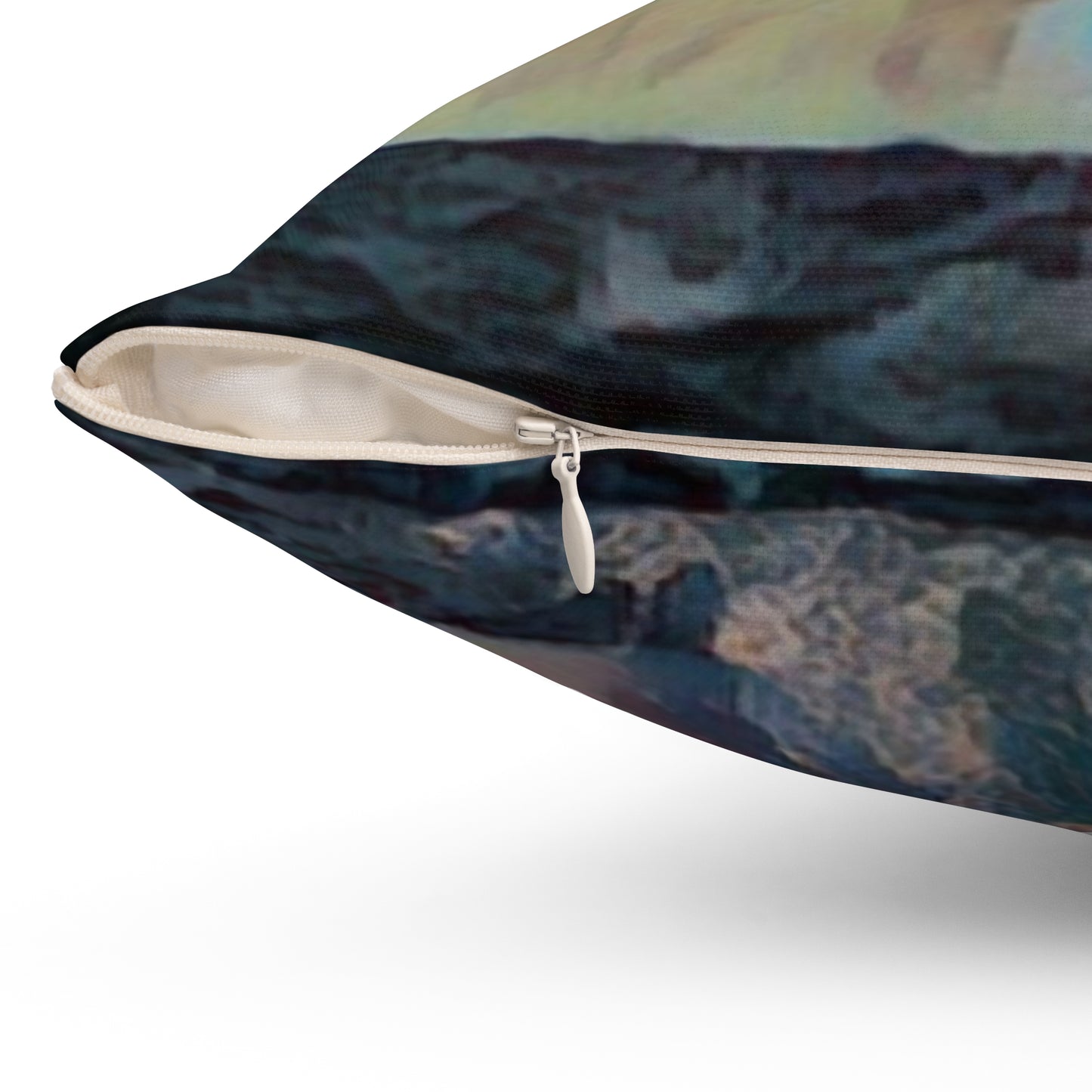 Spun Polyester Square Pillow ... An Extraordinary Humpback Breach ... 'With Explosive Energy' ... Family Archives (KPH) ... Circa: 21st Century. Maui, HI ... Original Works ...
