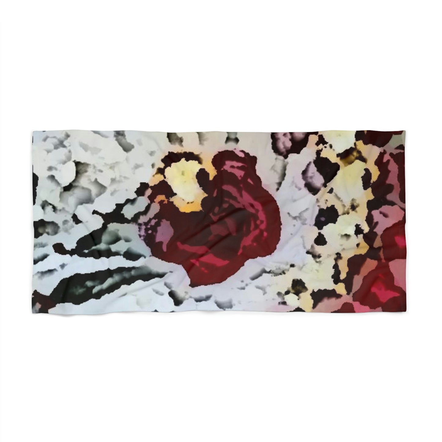 Beach Towel ... "A Friendly Flower" ... Pointsettia 'Pointing' ... Original Works ... (Supplied Photograph) ...