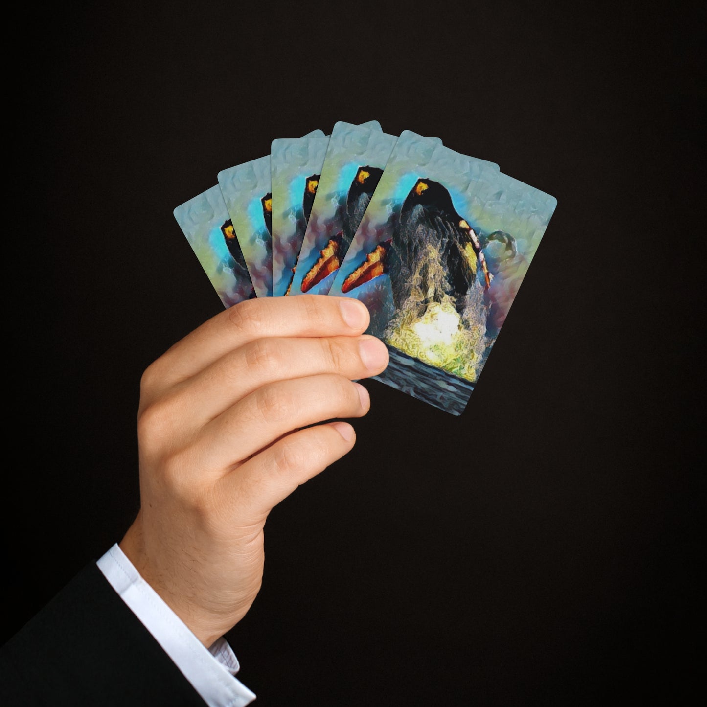 Custom Poker Cards ... An Extraordinary Humpback Breach ... 'With Explosive Energy' ... Family Archives (KPH) ... Circa: 21st Century. Maui, HI ... Original Works ...