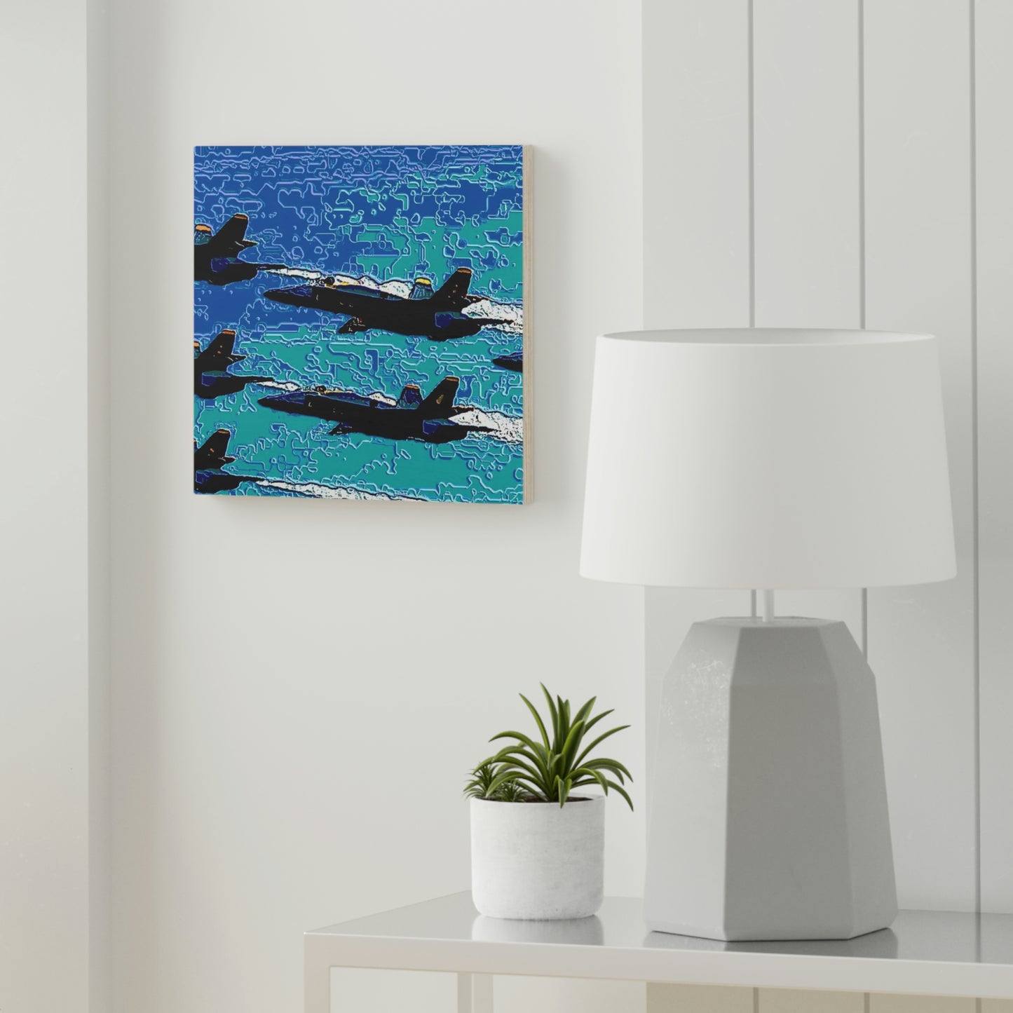 Wood Canvas ... Seattle Seafair ..."Blue Angels Run Over Lake Washington" ... Circa Mid 1980's ... Dr FJ Holt ... Original Works ...