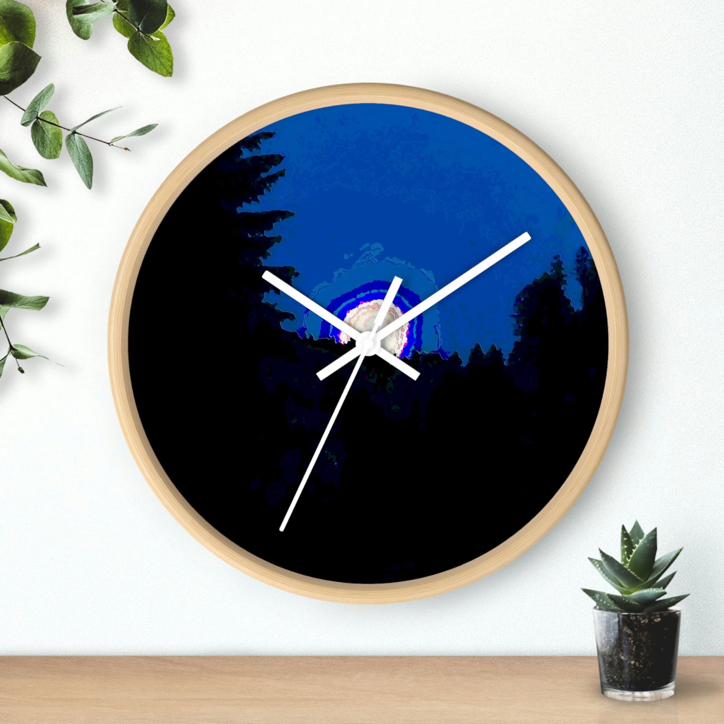 Wall clock ... "The Road Home" ...' Over The River & Through The Woods To? ...' ... Moonscape Near Elk City, Idaho ... Original Works ... 5Jan23 ...
