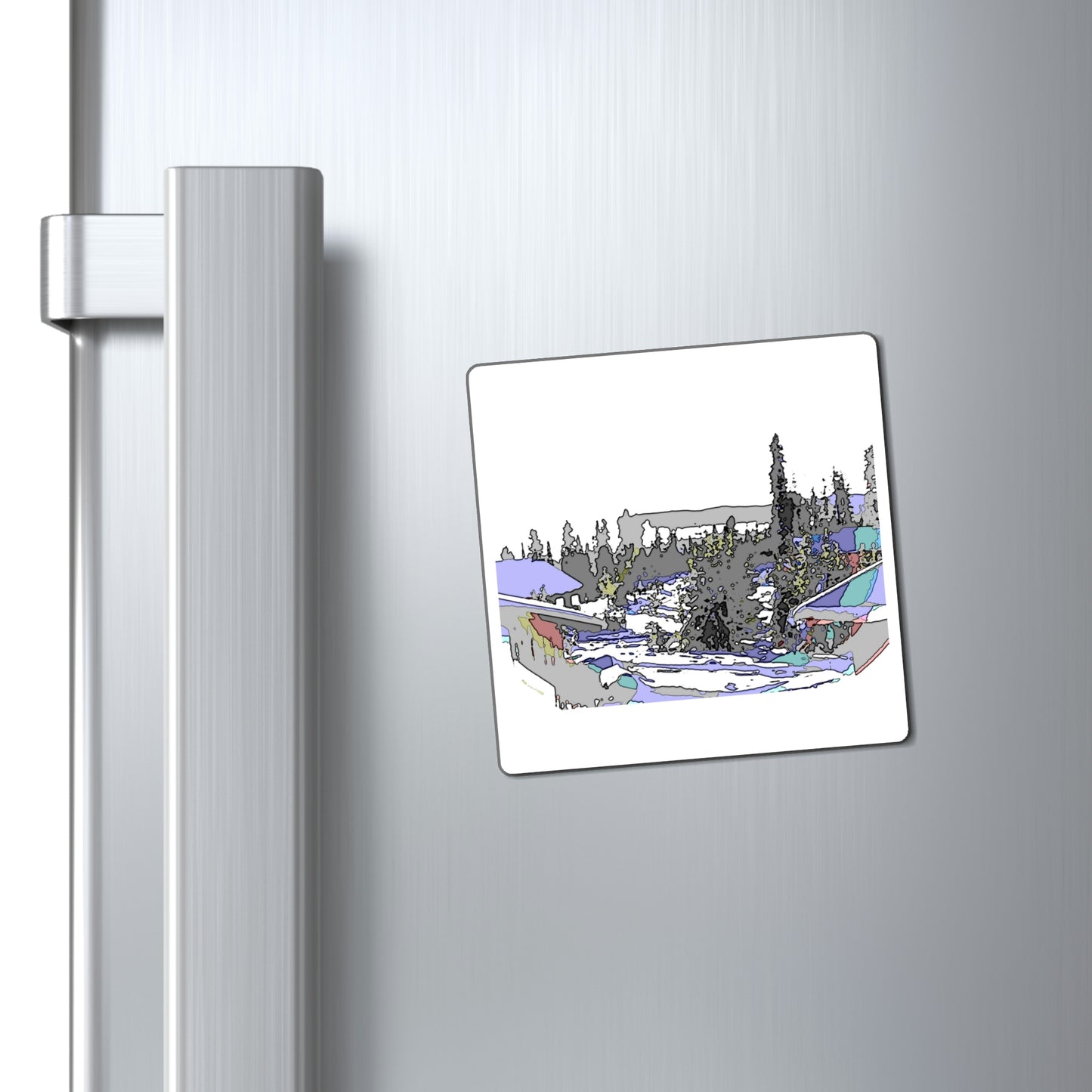 Magnets ... Snow ... Impressionalism ... Mountain-Snowscape "Happy New Years 2023!" ...
