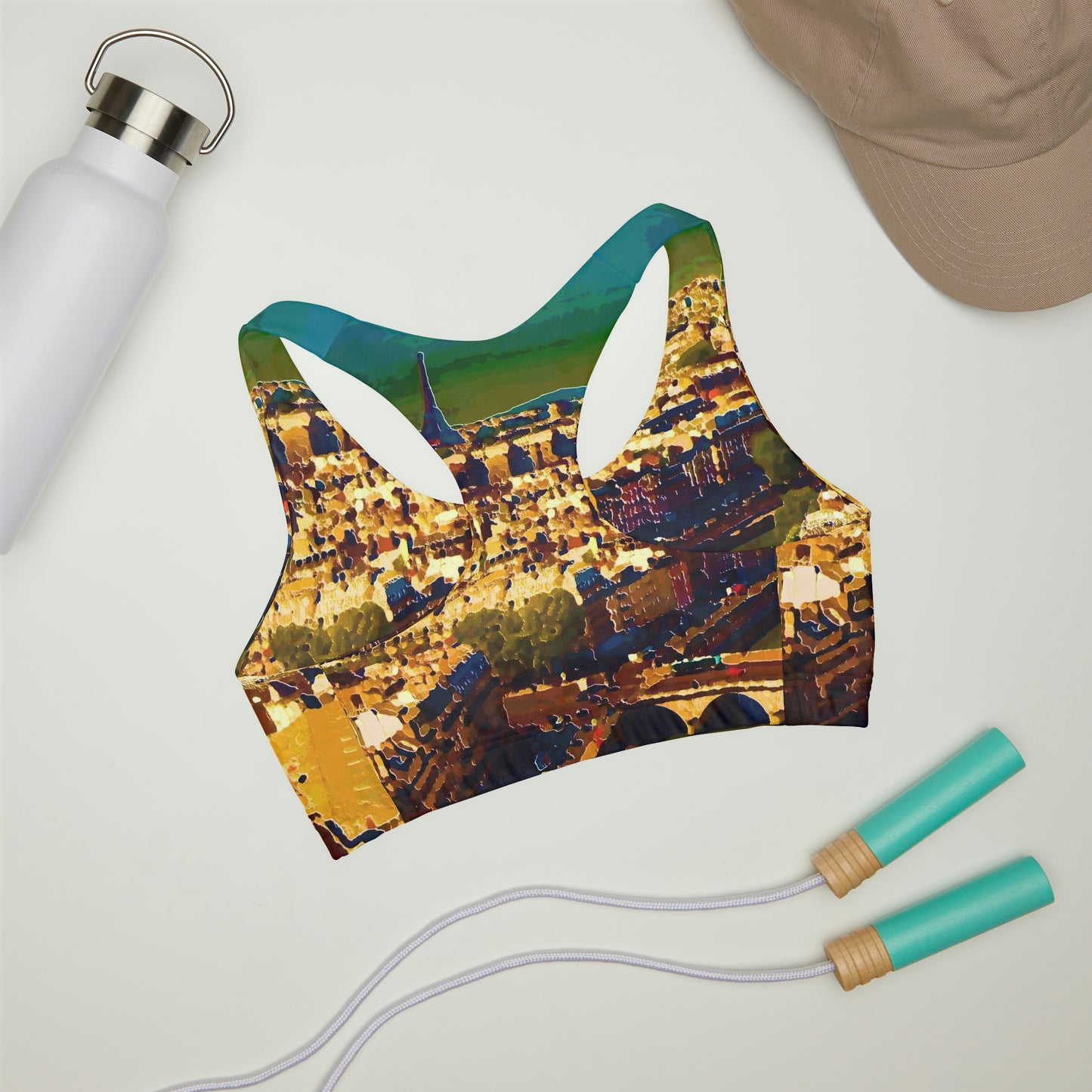 Girls' Double Lined Seamless Sports Bra ... Au Paris ... "Along The River Seine" ... Barbara Joan Bonnel-Holt: 1972 ... Original Works ...