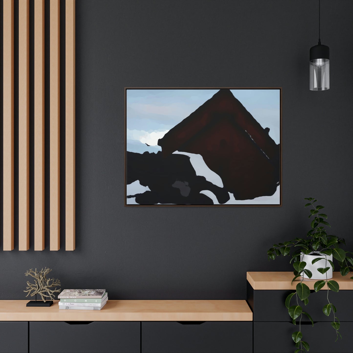 Gallery Canvas Wraps, Horizontal Frame ... After An Intense Snow Storm ... 'Digging Out' ... A Vehicle & Cabin "In The Mountains" ... March 2023 ... Original Works ...