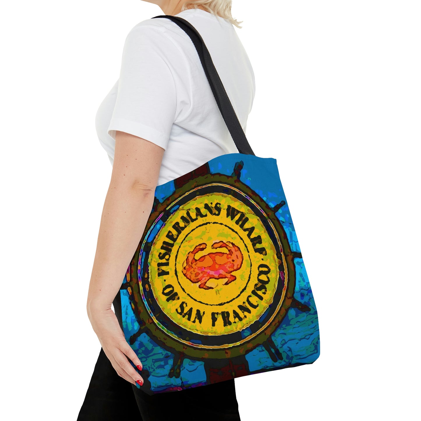 AOP Tote Bag ... "No.9 Fishermen's Grotto - Fishermen's Wharf, SF, California" ... Family Archives: 1970's ... Original Works ...