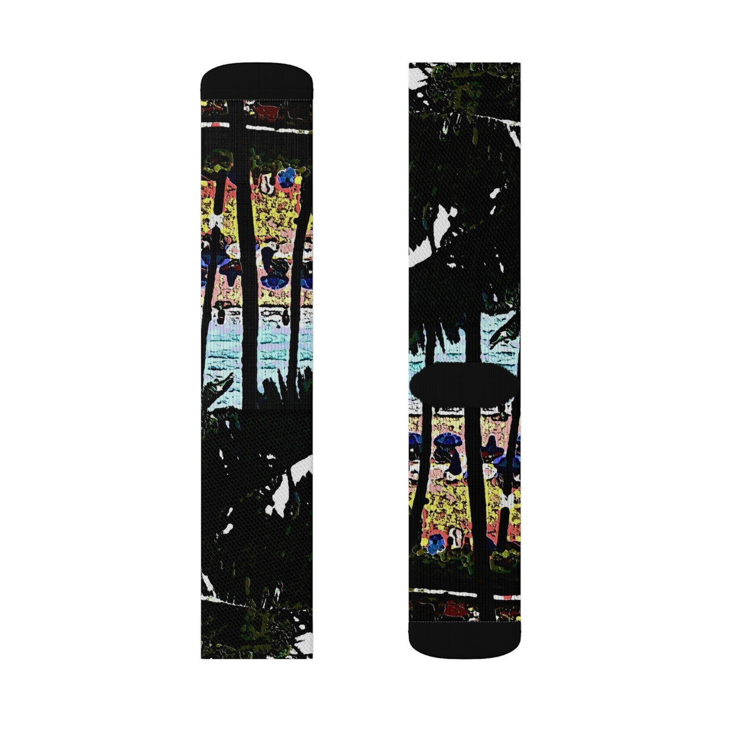Sublimation Socks ... "A Beautiful Beach Amongst The Palms" ... The Outrigger Waikiki, Honolulu, Oahu ... Original Works ...