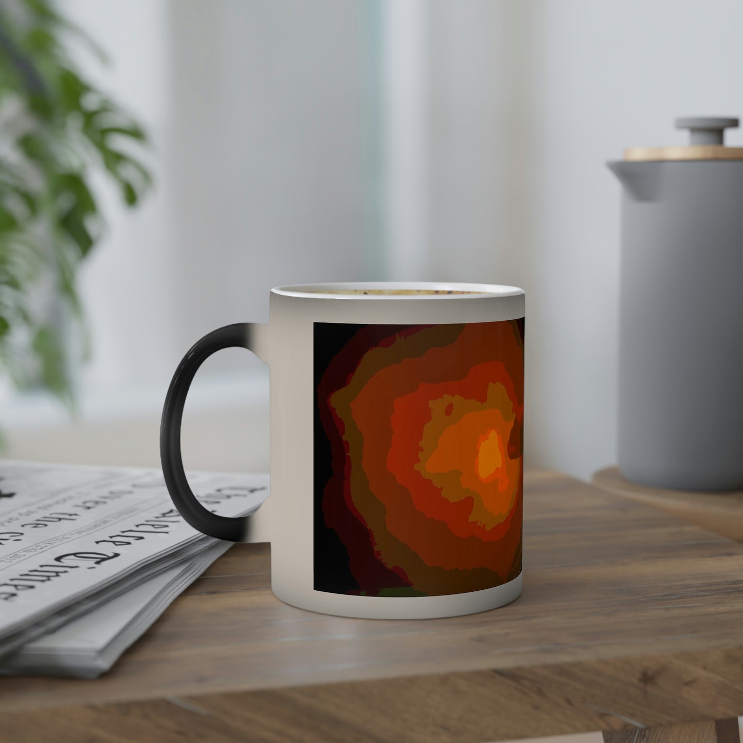 Color-Changing Mug, 11oz ... Ruger .357 Magnum Early-Morning-Target-Practice ... 'Circa April 2022' ... Original Works ...