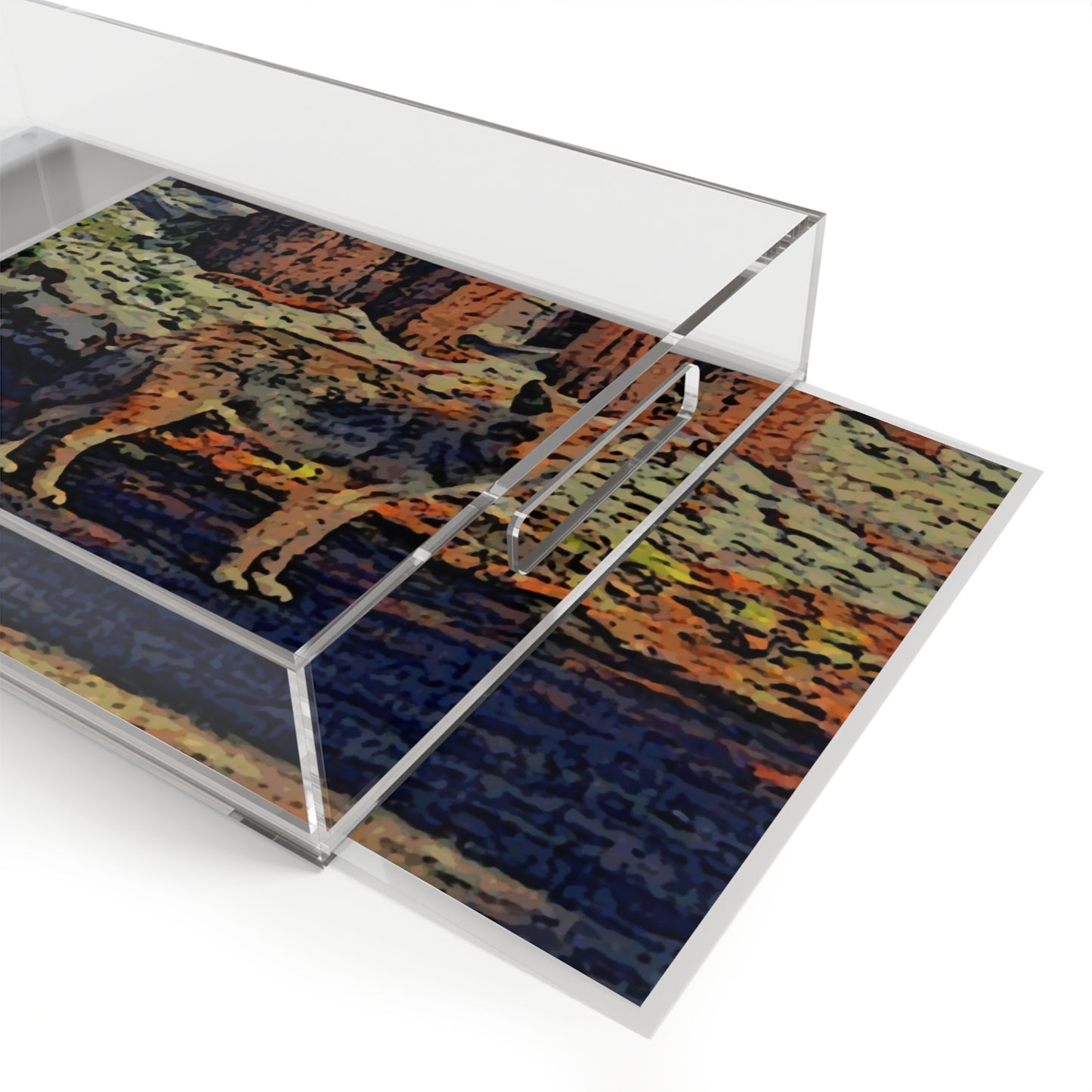 Acrylic Serving Tray ... Coyote ... "Yosemite Valley: Circa May23 ... KPH Base Photo" ... Original Works ...