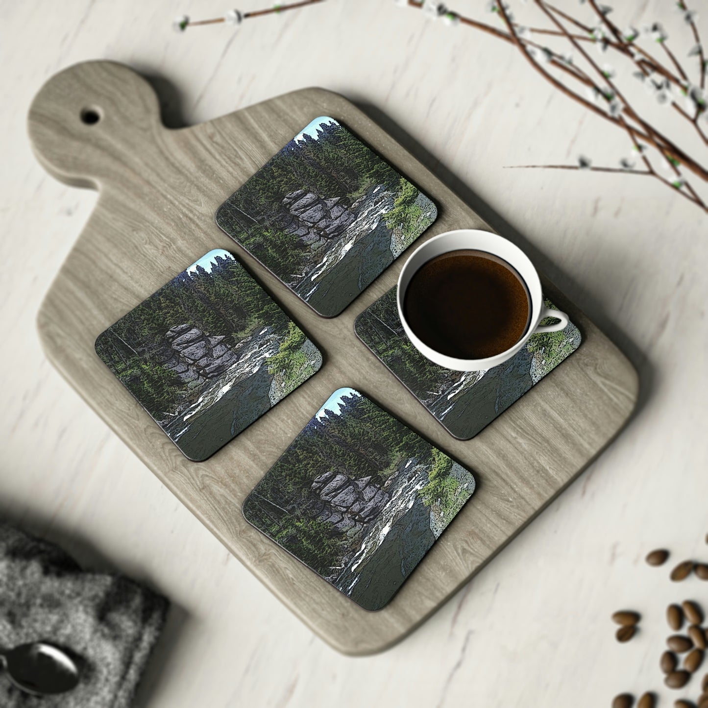 Coasters ..."I Am Innocent" ... Tricky-Dick Immortalized ... Nixon Rock: Along The River ... Central Idaho, Summer 2020 ... Original Works ...
