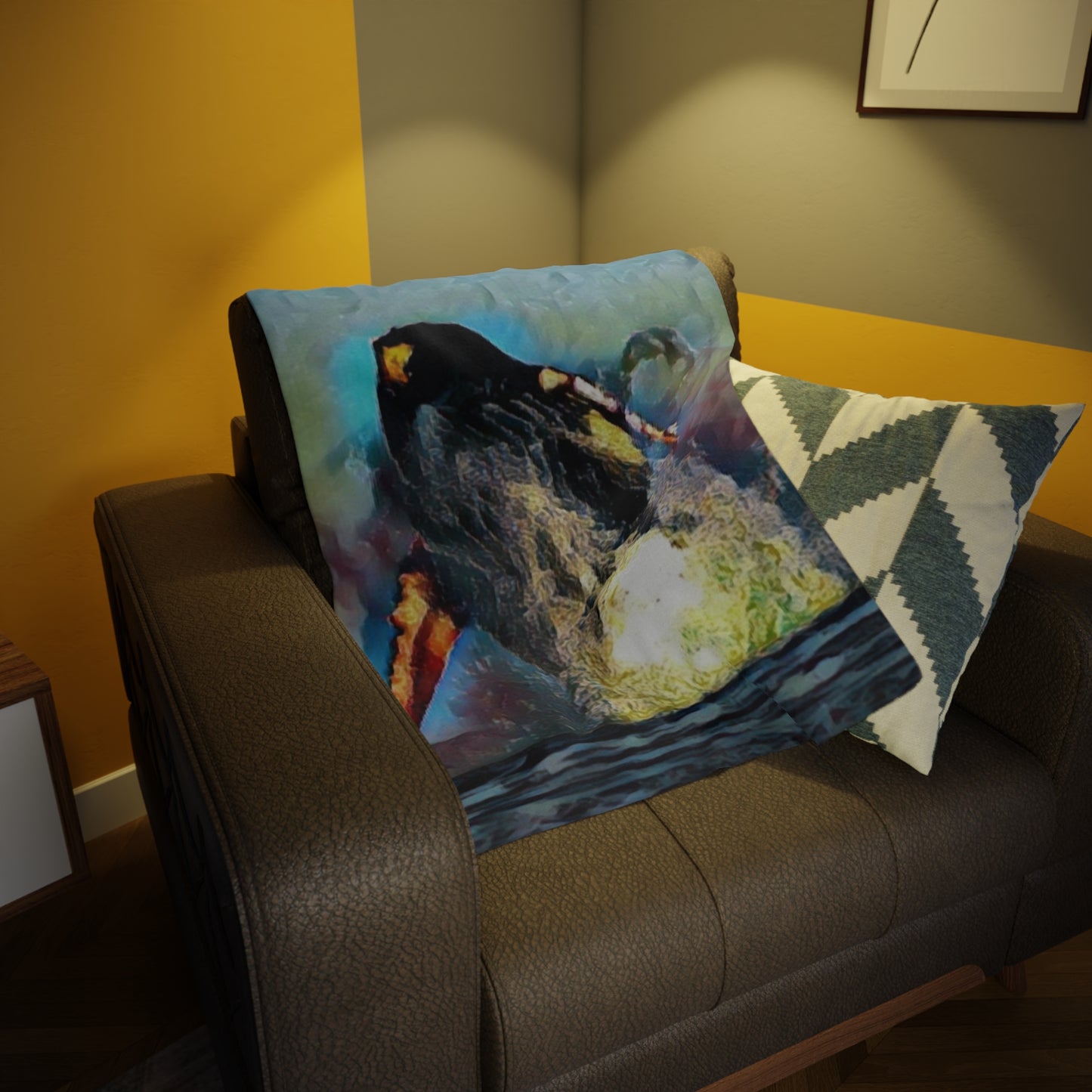 Plush Fleece Blanket ... An Extraordinary Humpback Breach ... 'With Explosive Energy' ... Family Archives (KPH) ... Circa: 21st Century. Maui, HI ... Original Works ...