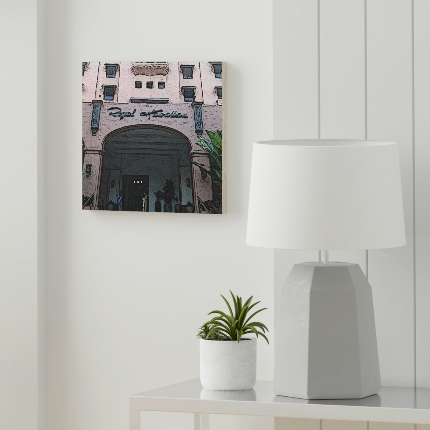 Wood Canvas ... "La Grande Entree" At: 'The Pink Palace' ... The Royal Hawai'ian ... Honolulu, HI ... '27Oct2014' ... Original Works ...