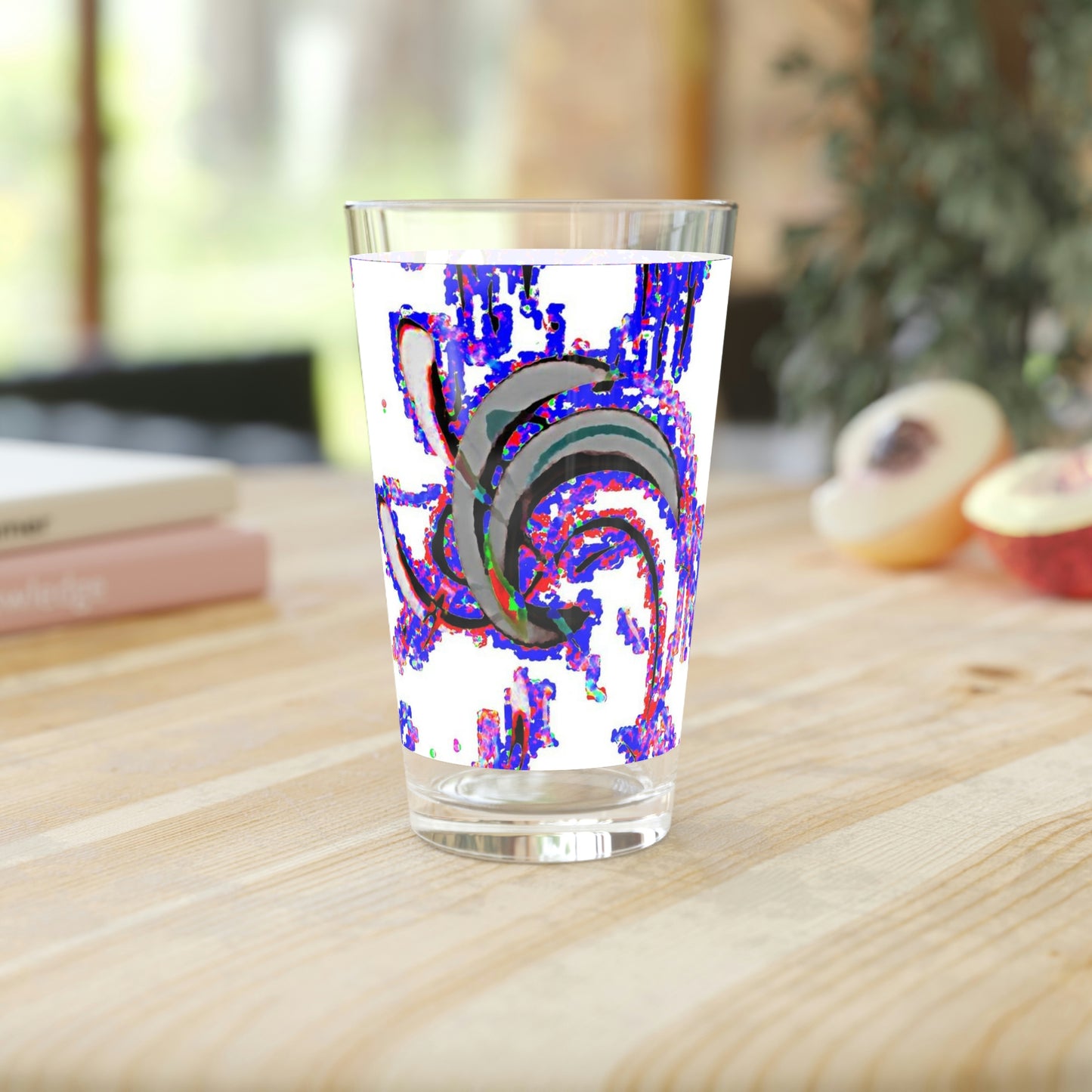 Pint Glass, 16oz ... "Waning Moon" ... Central Idaho ... October 2022 ... Rendering Time: 22 Hours ... Original Works ...