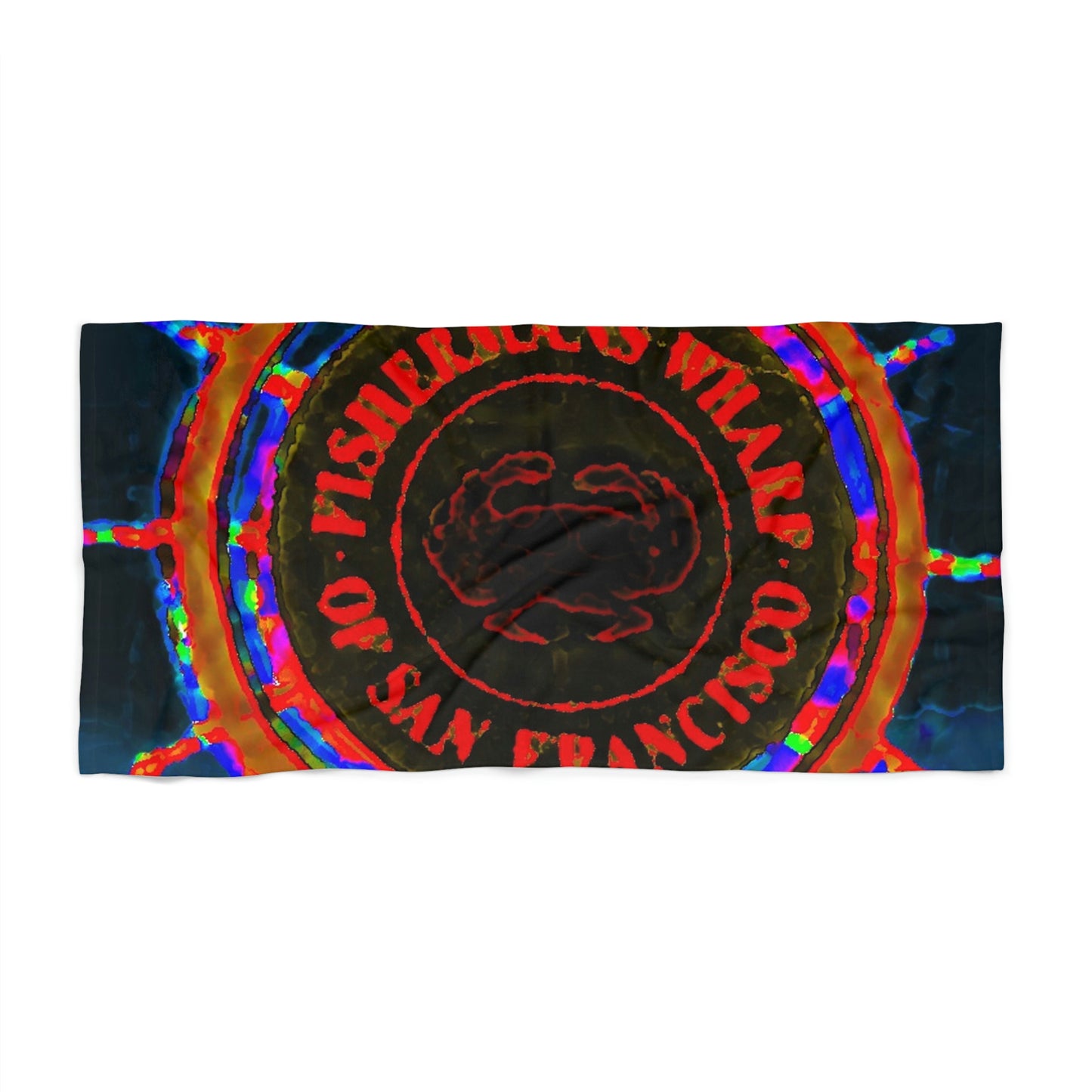 Beach Towel ... "No.9 Fishermen's Grotto - Fishermen's Wharf, SF, California" ... Family Archives: 1970's ... Original Works ...